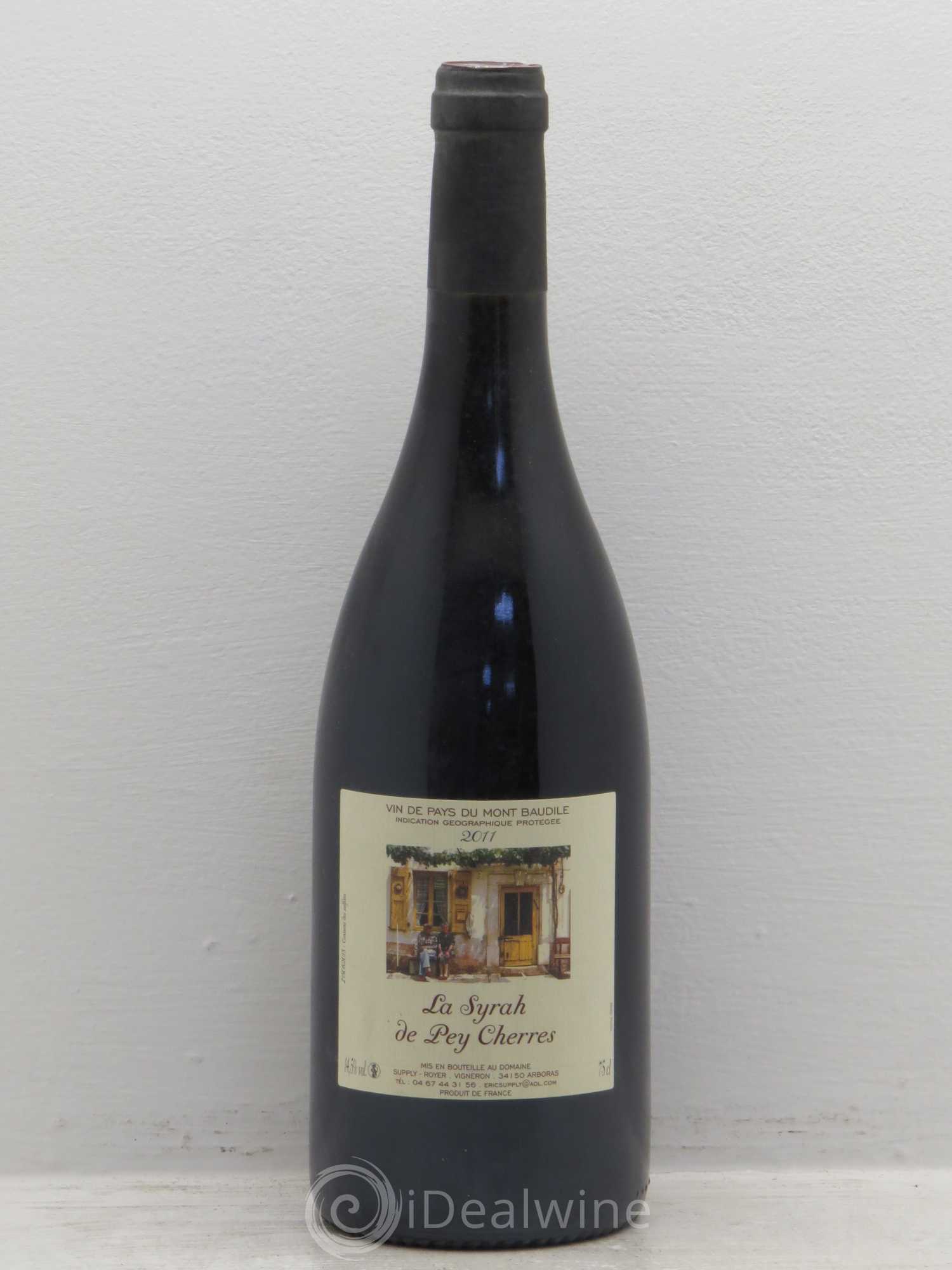 Languedoc La Syrah de Pey Cherres Supply-Royer Vin de Pays du Mont Baudile 2011 - Posten von 1 Flasche - 0