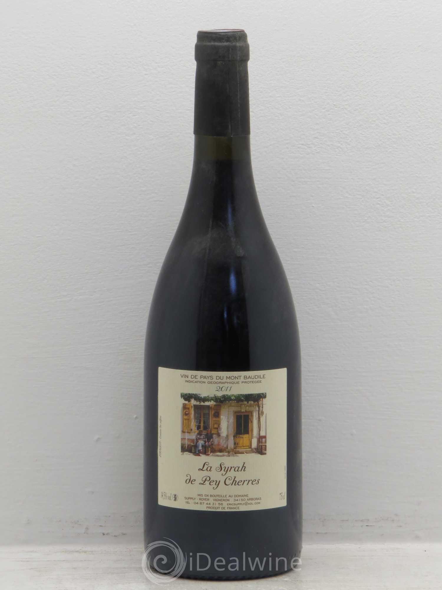 Languedoc La Syrah de Pey Cherres Supply-Royer Vin de Pays du Mont Baudile 2011 - Posten von 1 Flasche - 0