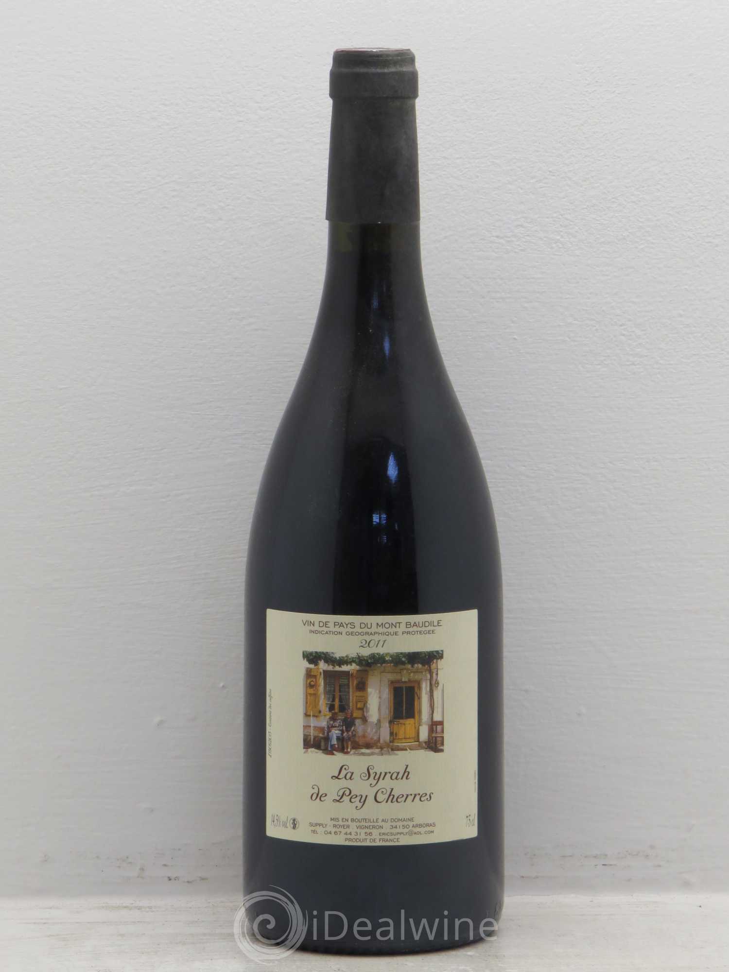 Languedoc La Syrah de Pey Cherres Supply-Royer Vin de Pays du Mont Baudile 2011 - Posten von 1 Flasche - 0