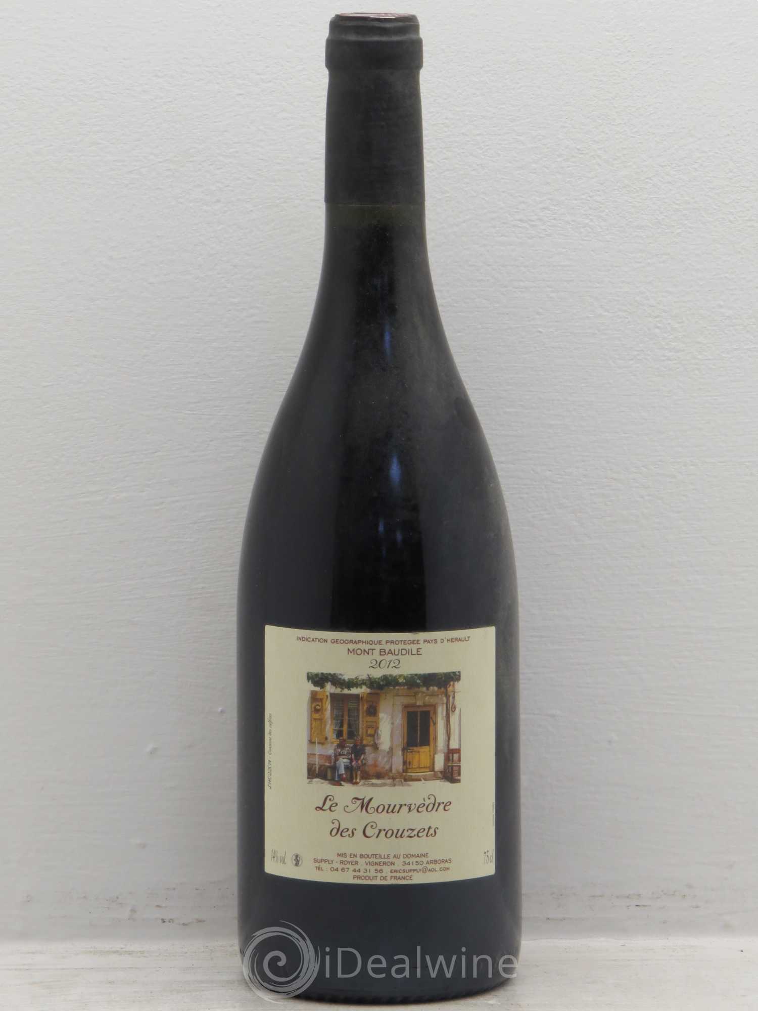 Languedoc Vin de pays du Mont Baudile Le Mourvèdre des Crouzets Supply-Royer 2012 - Posten von 1 Flasche - 0