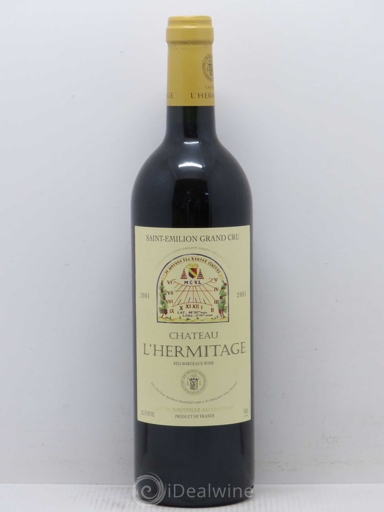 Château l' Hermitage (sans prix de réserve) 2001 - Lot de 1 bouteille - 0