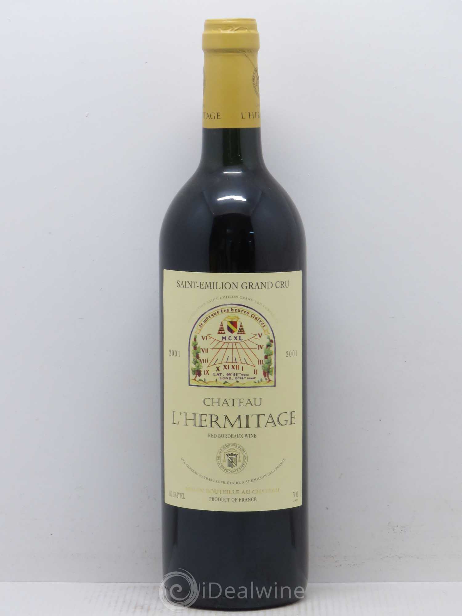 Château l' Hermitage (sans prix de réserve) 2001 - Lot de 1 bouteille - 0