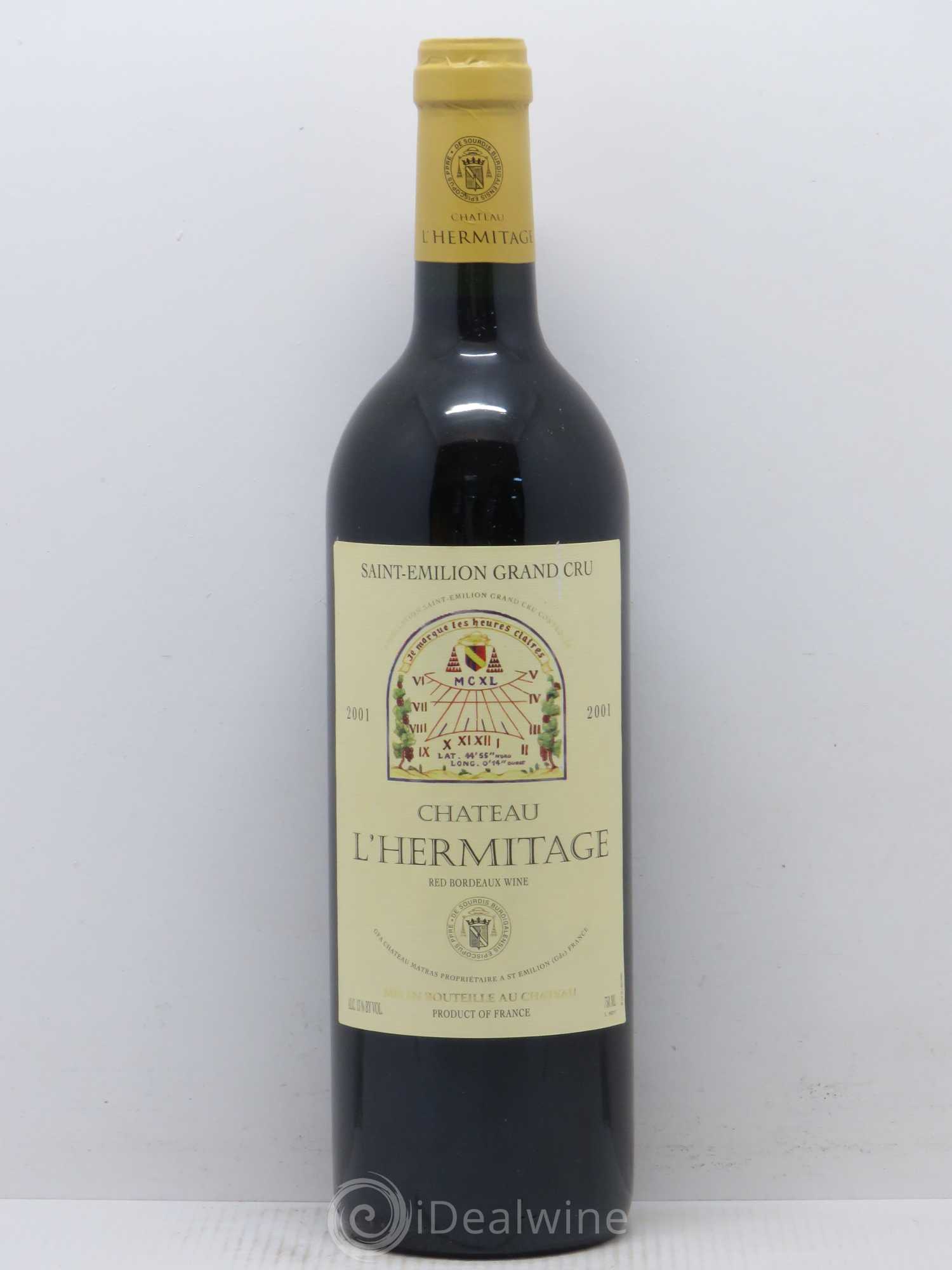 Château l' Hermitage (sans prix de réserve) 2001 - Lot de 1 bouteille - 0