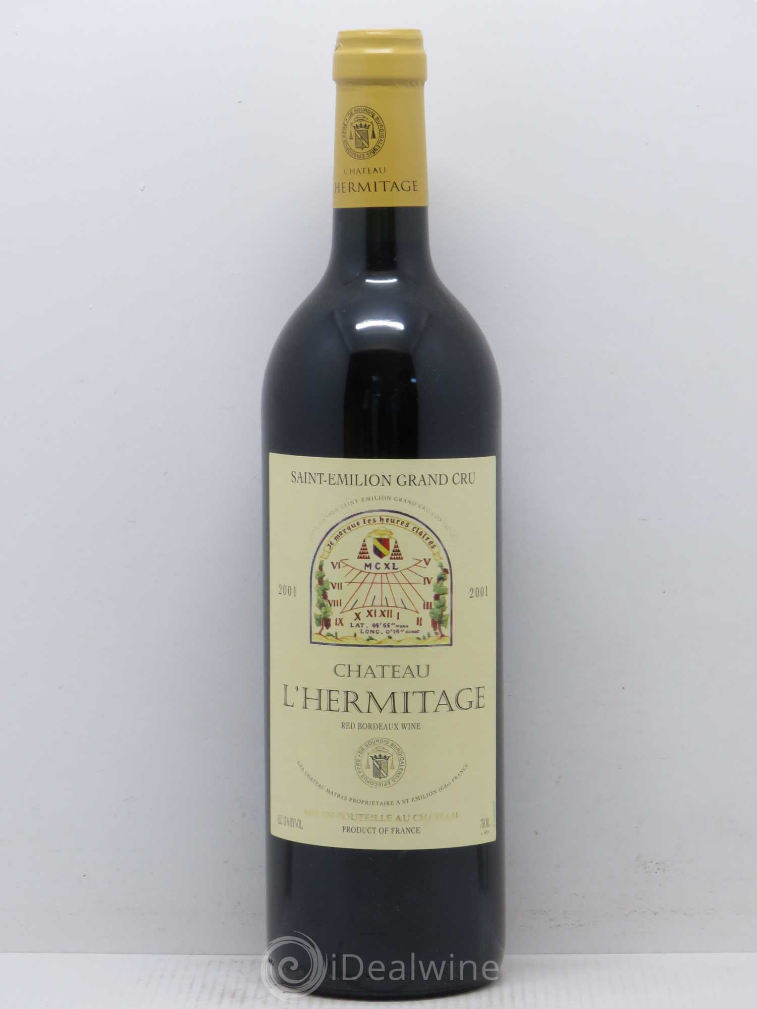 Château l' Hermitage (sans prix de réserve) 2001 - Lot de 1 bouteille - 0
