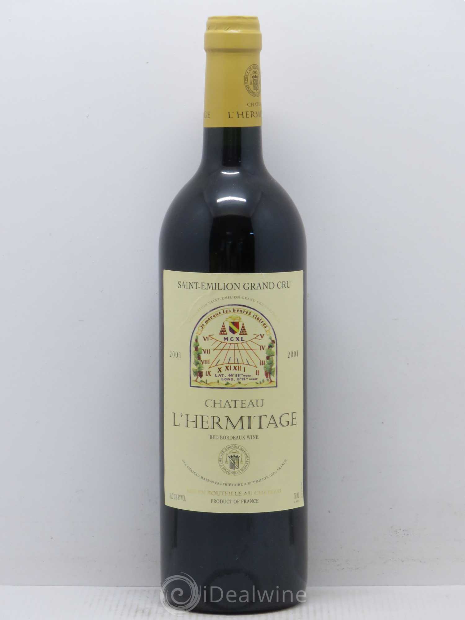 Château l' Hermitage (sans prix de réserve) 2001 - Lot de 1 bouteille - 0