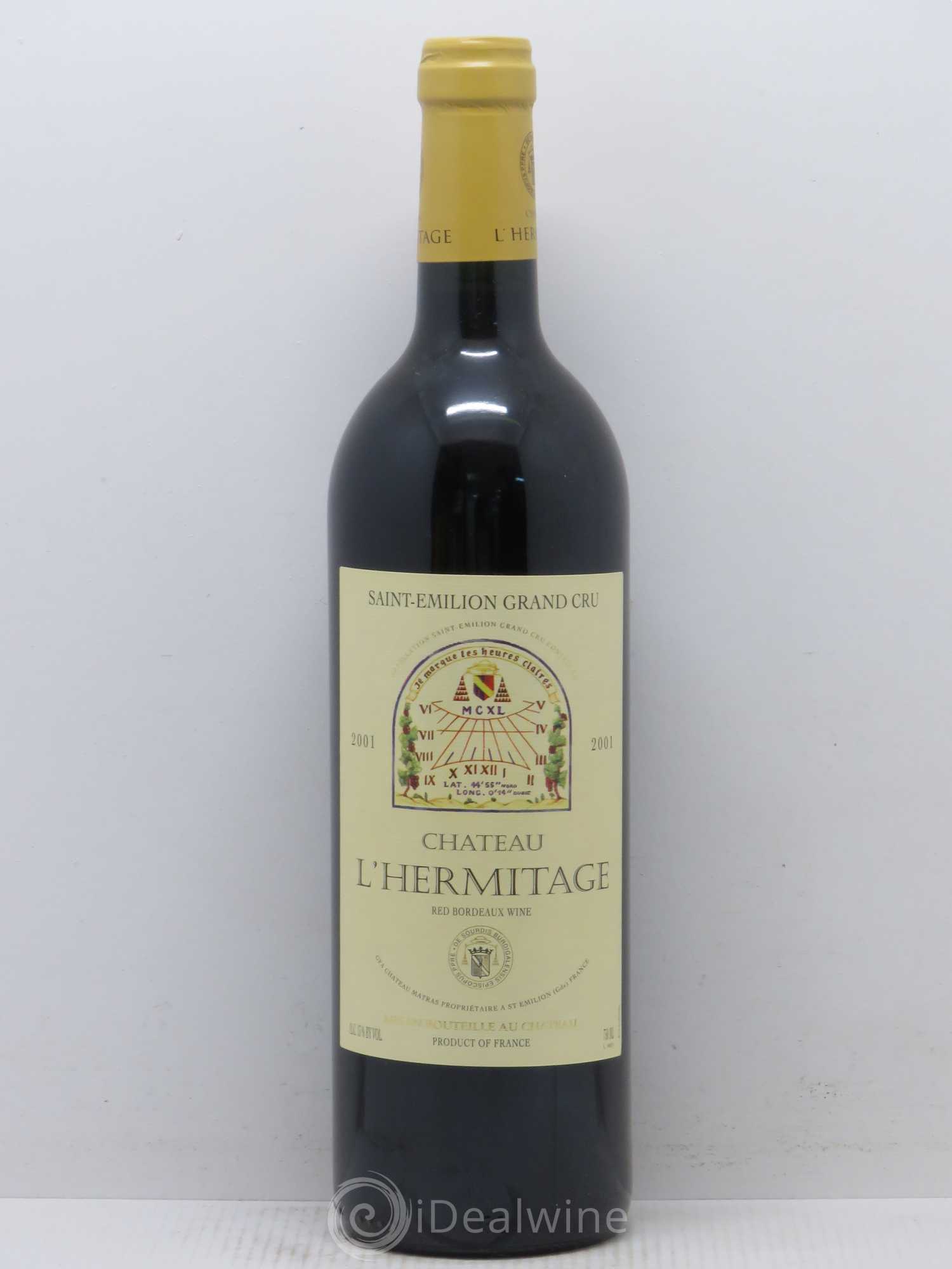 Château l' Hermitage (sans prix de réserve) 2001 - Lot de 1 bouteille - 0