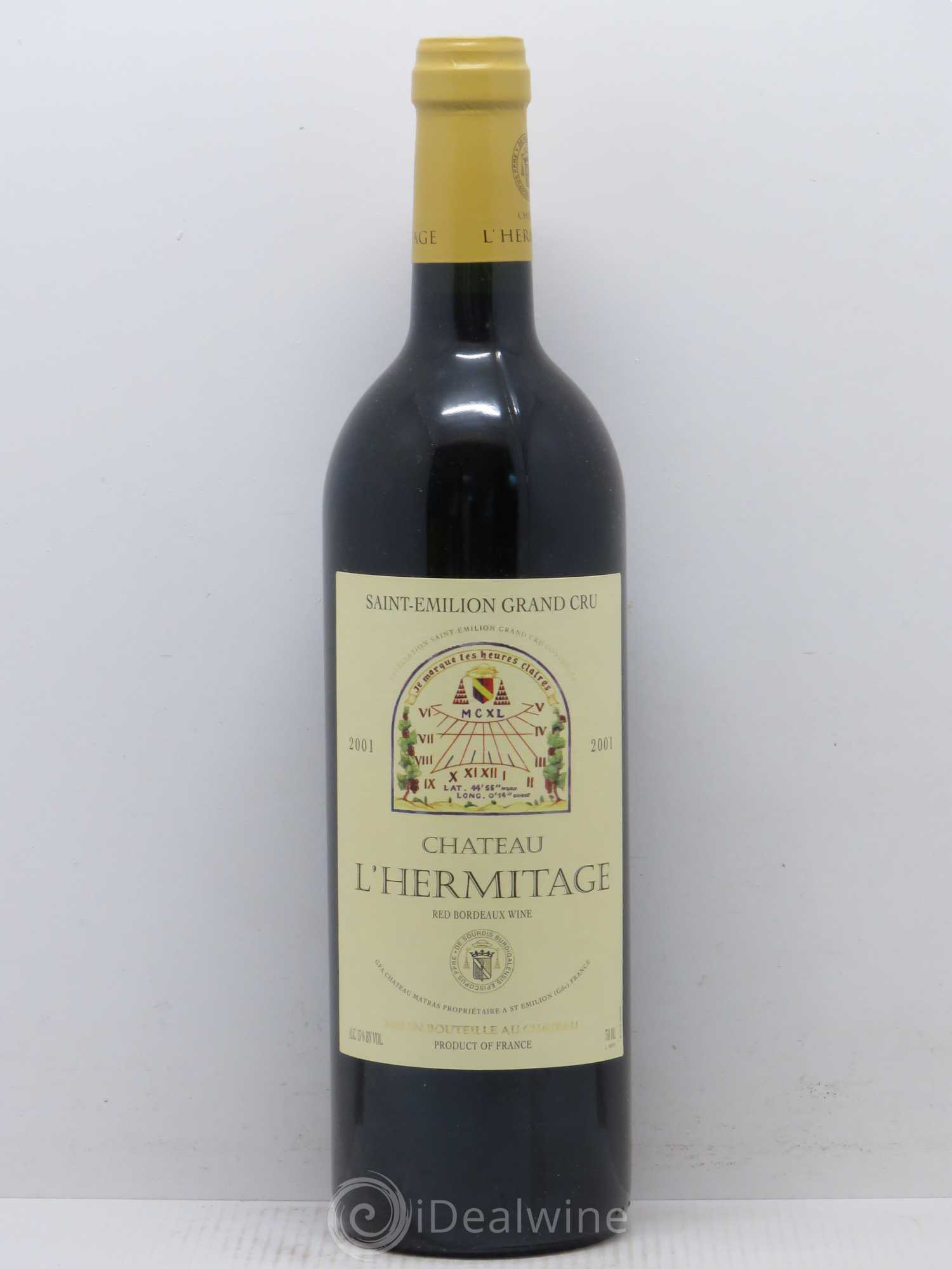 Château l' Hermitage (sans prix de réserve) 2001 - Lot de 1 bouteille - 0