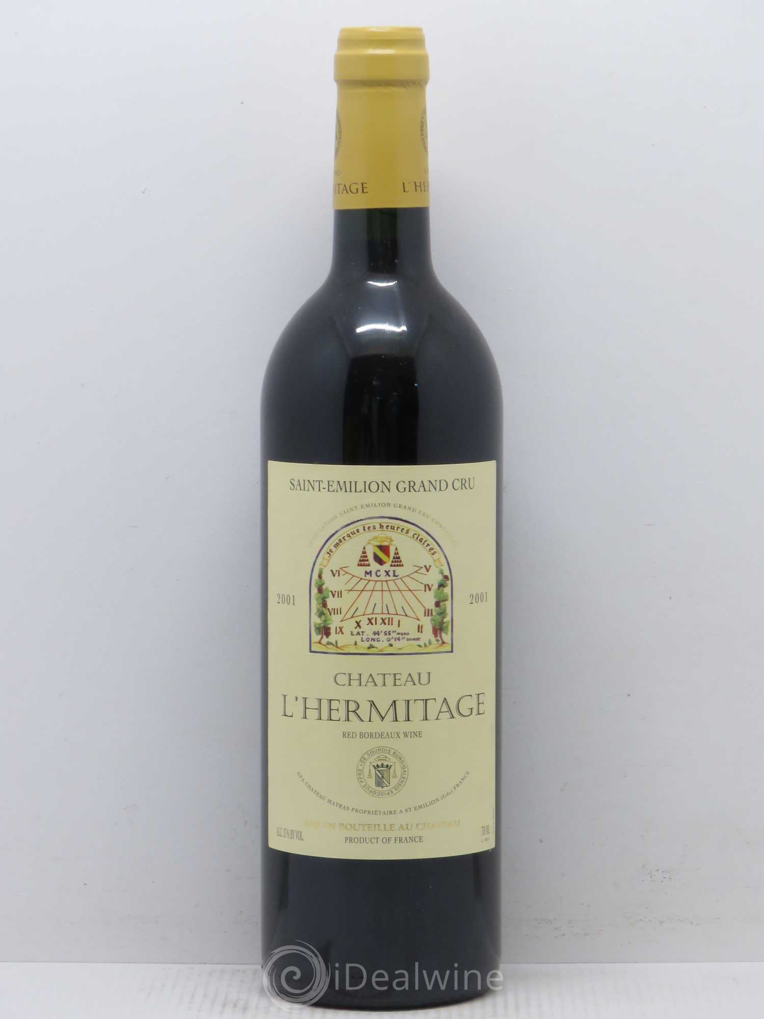 Château l' Hermitage (sans prix de réserve) 2001 - Lot de 1 bouteille - 0