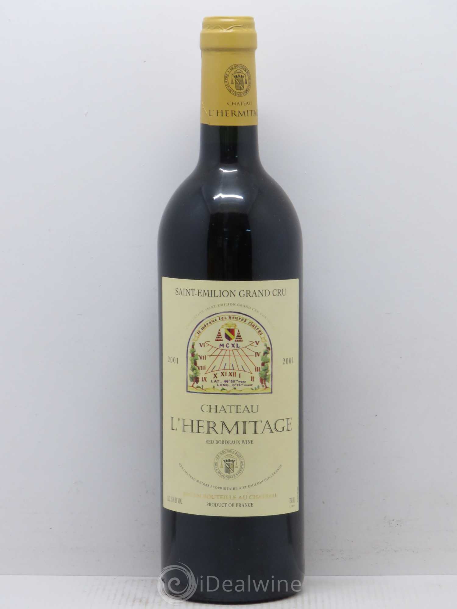 Château l' Hermitage (sans prix de réserve) 2001 - Lot de 1 bouteille - 0