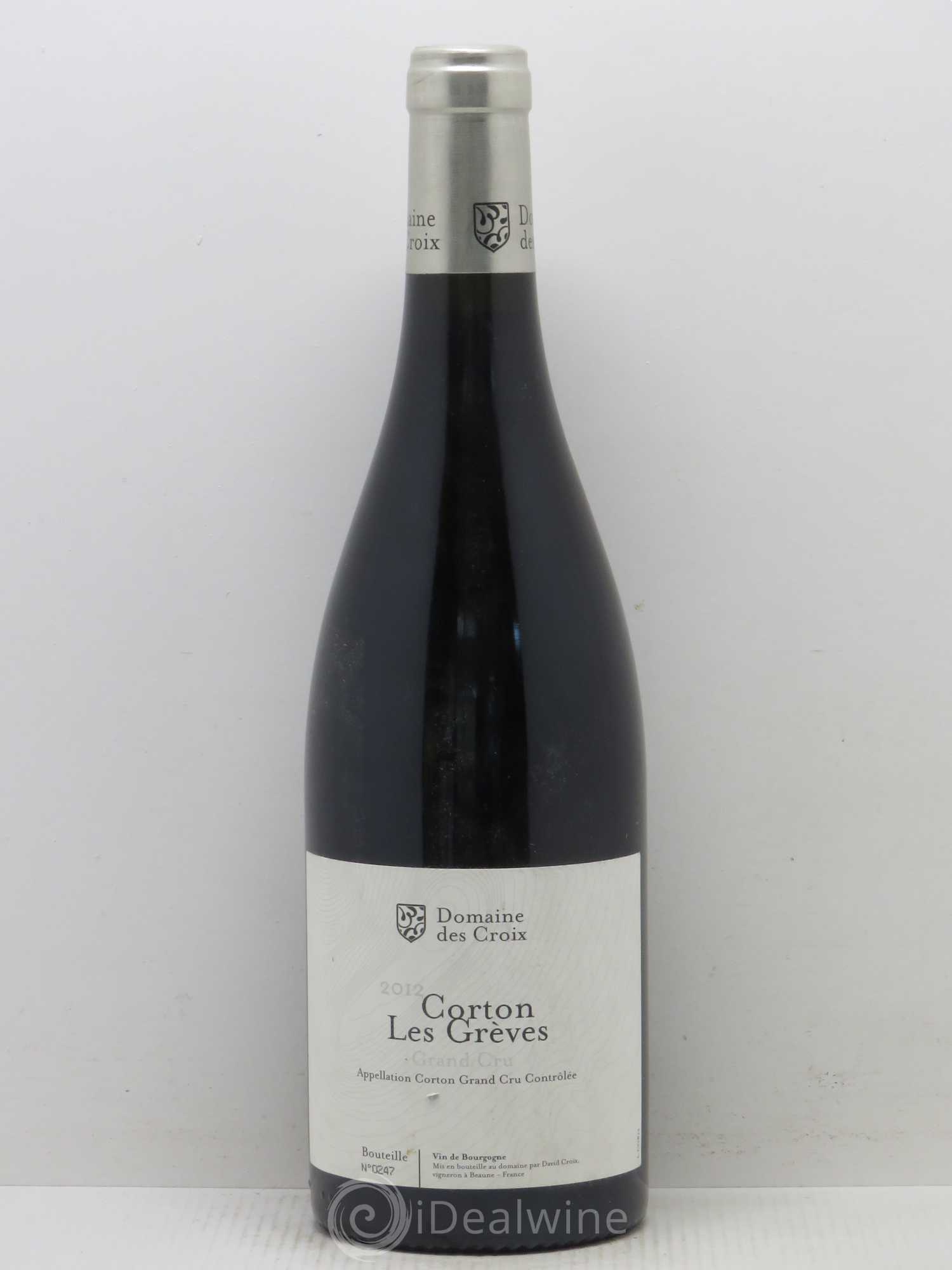Corton Grand Cru Les Grèves Croix (Domaine des) 2012 - Lot de 1 bouteille - 0