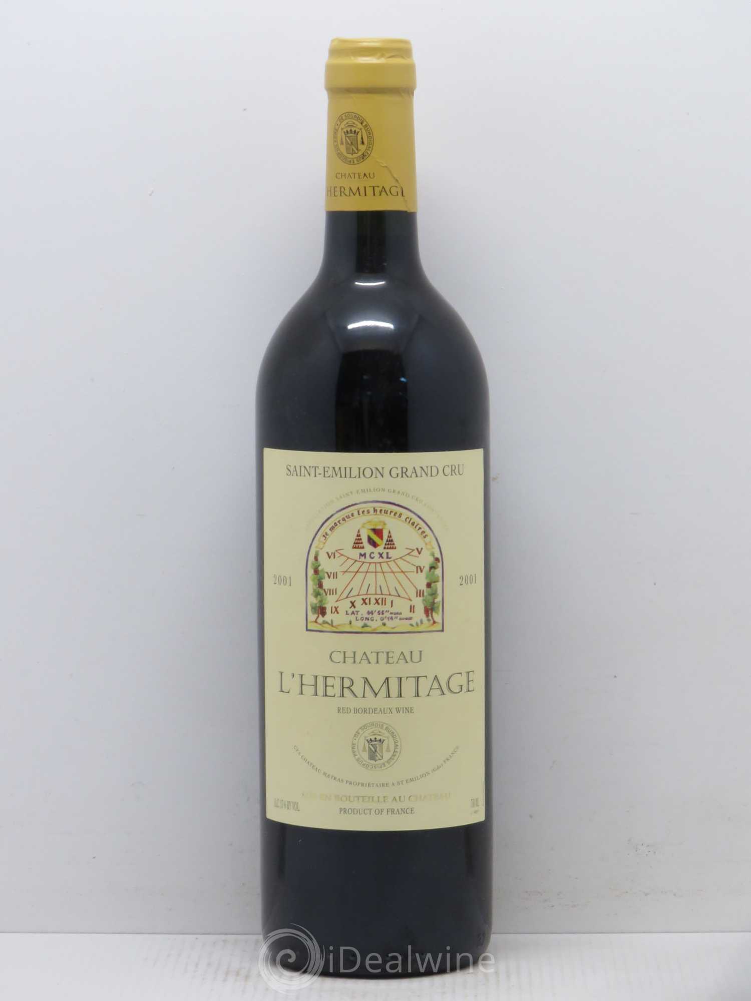 Château l' Hermitage (sans prix de réserve) 2001 - Lot de 1 bouteille - 0