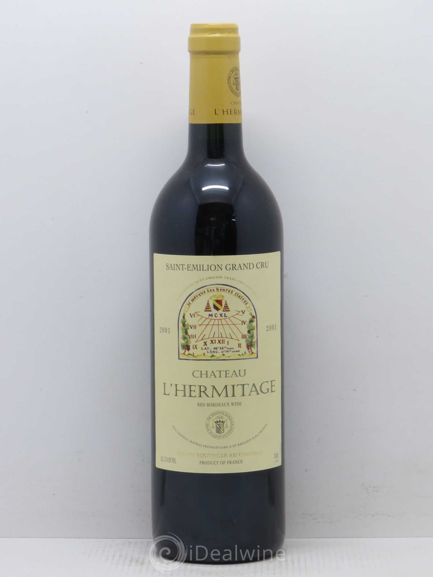 Château l' Hermitage (sans prix de réserve) 2001 - Lot de 1 bouteille - 0