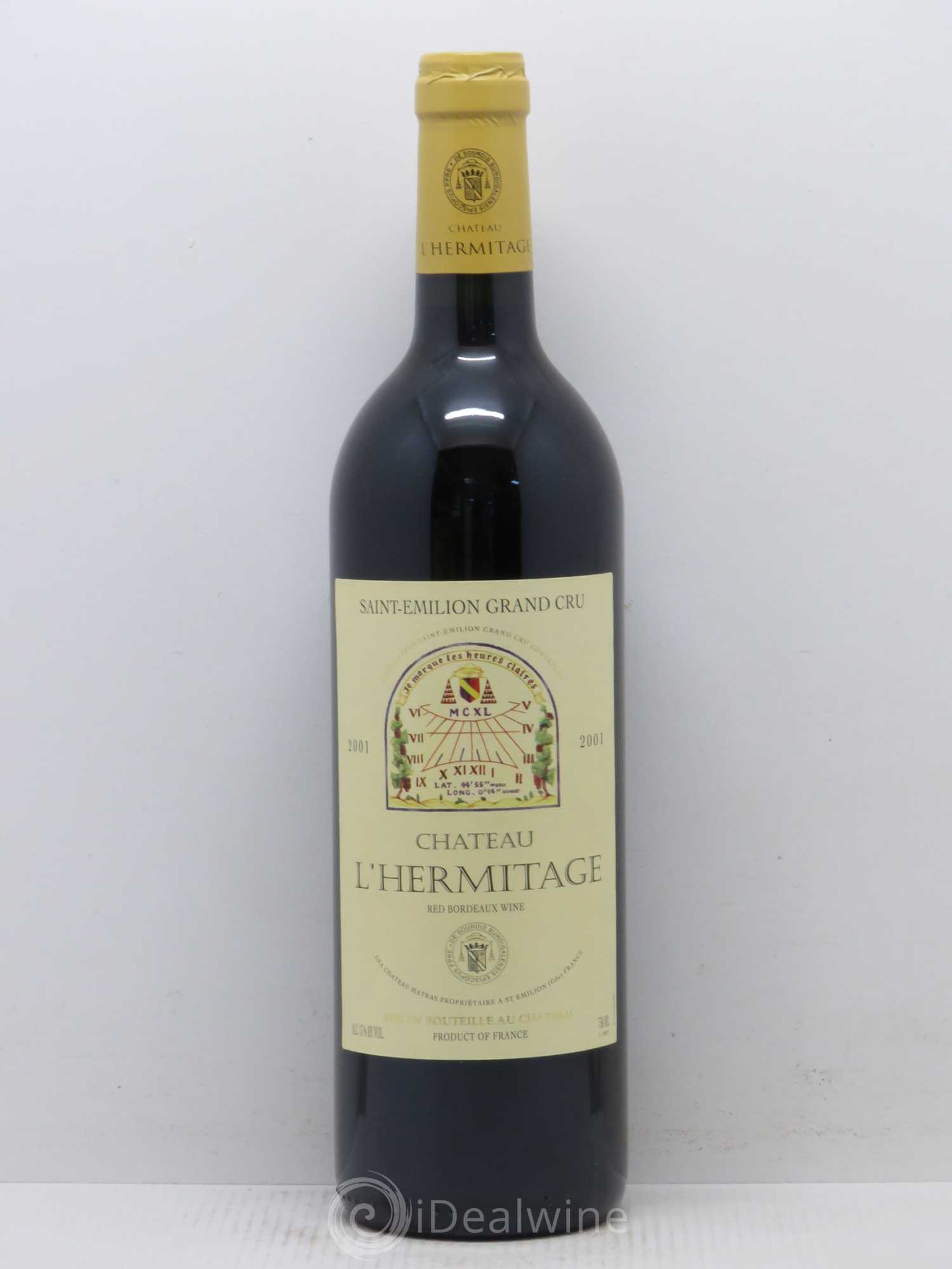 Château l' Hermitage (sans prix de réserve) 2001 - Lot de 1 bouteille - 0