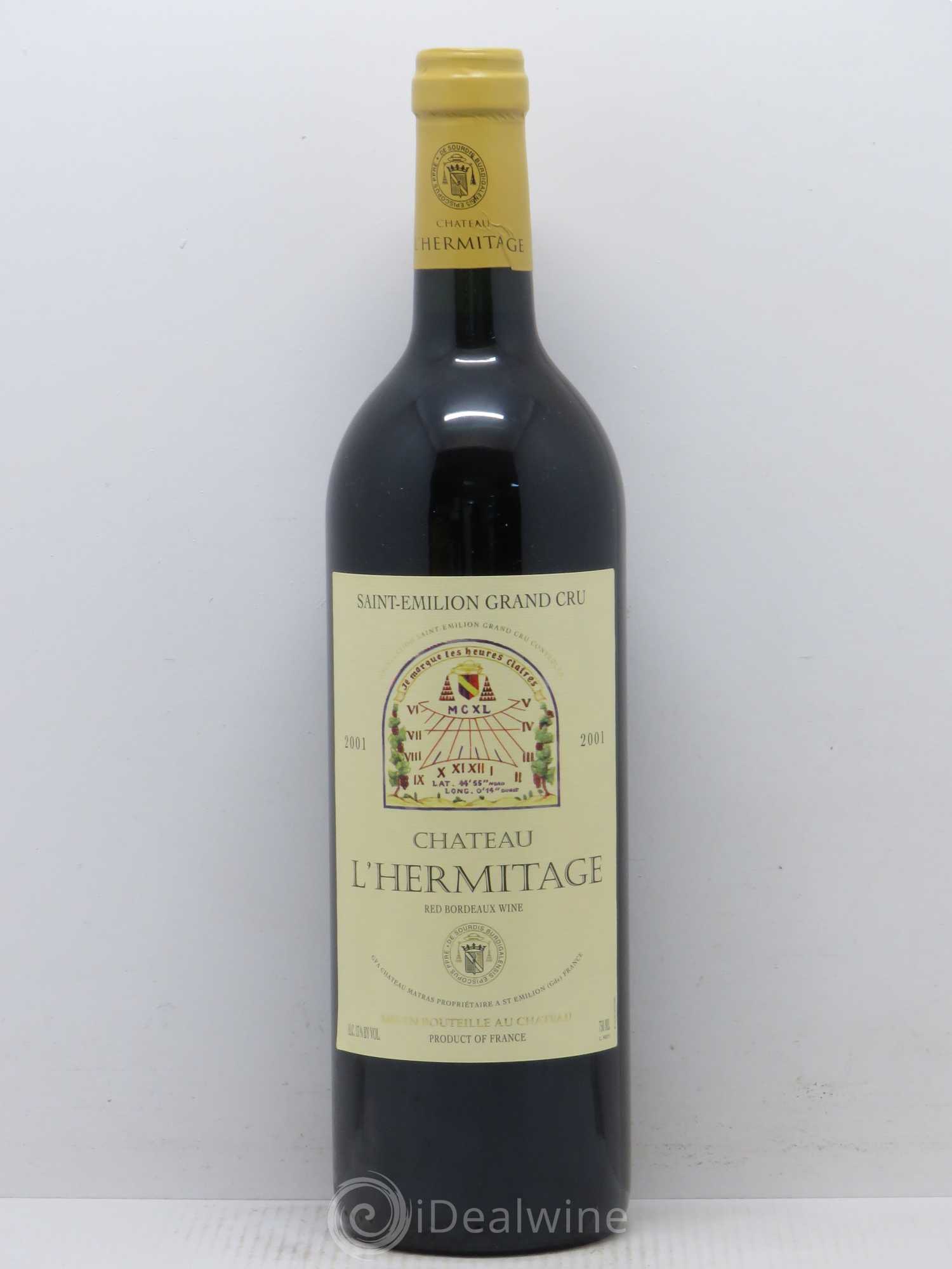 Château l' Hermitage (sans prix de réserve) 2001 - Lot de 1 bouteille - 0