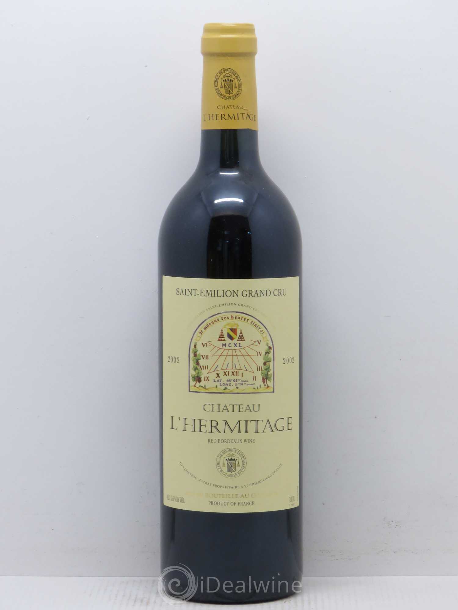 Château l' Hermitage (sans prix de réserve) 2002 - Lot de 1 bouteille - 0