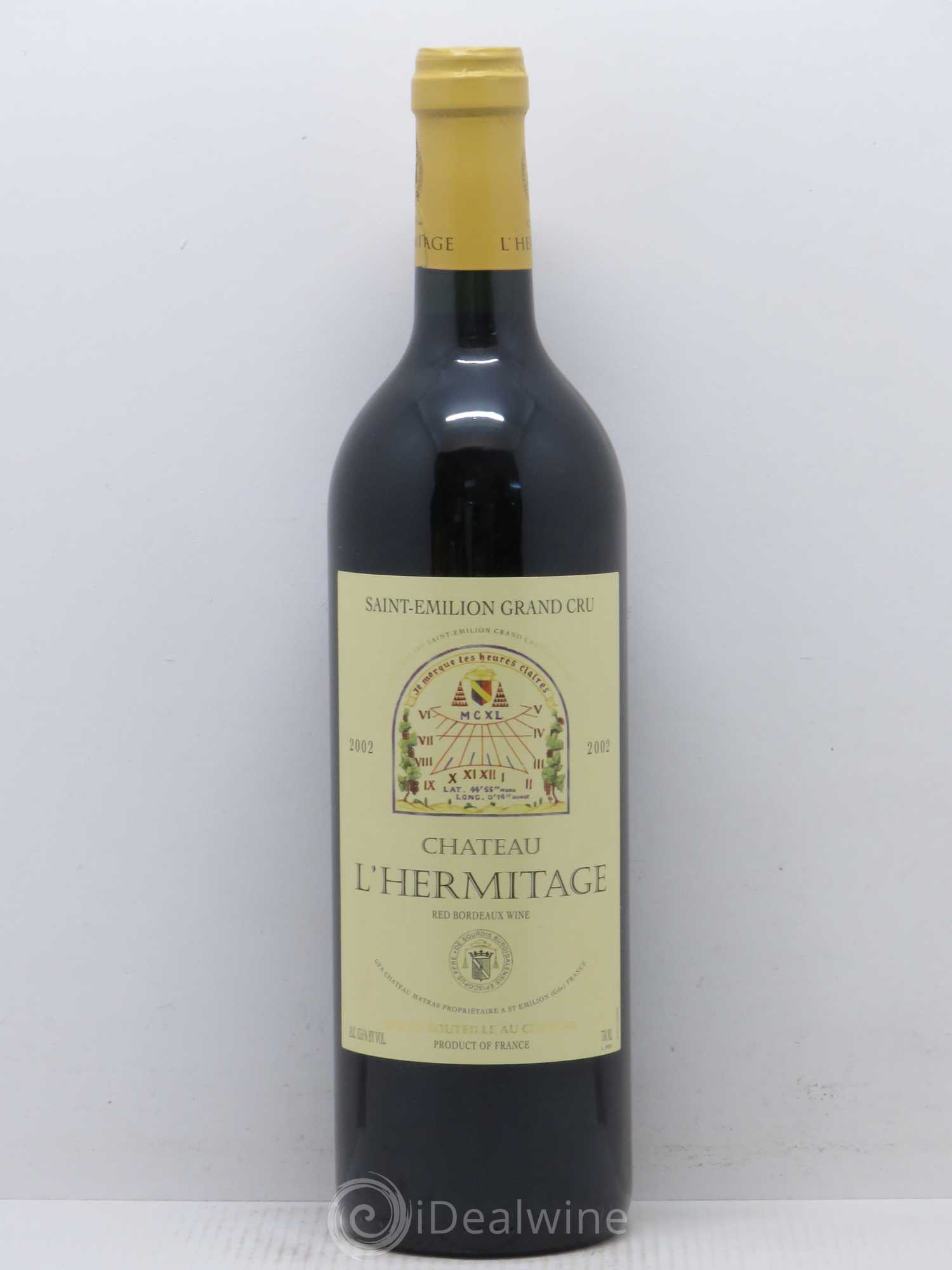 Château l' Hermitage (sans prix de réserve) 2002 - Lot de 1 bouteille - 0