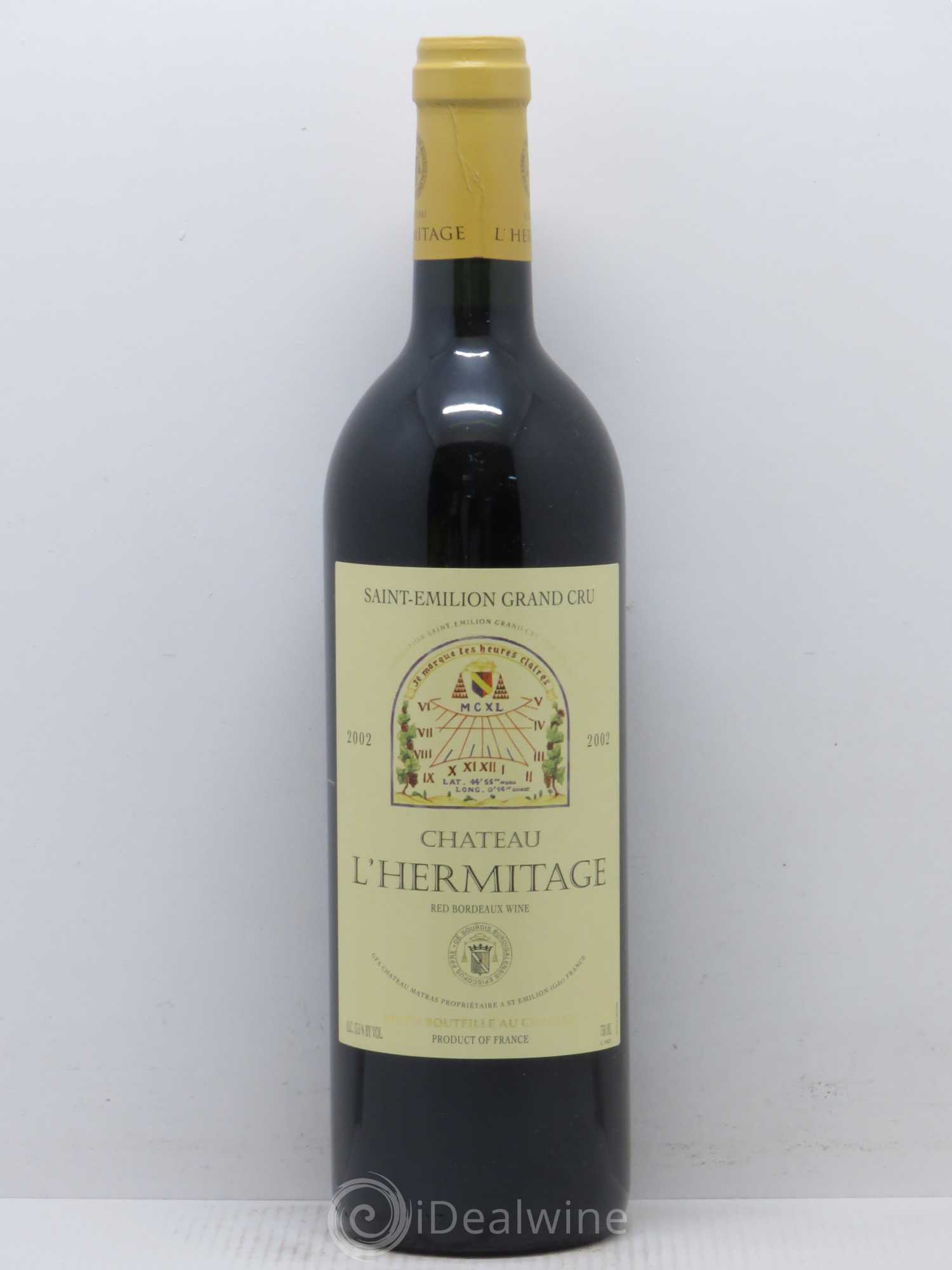 Château l' Hermitage (sans prix de réserve) 2002 - Lot de 1 bouteille - 0