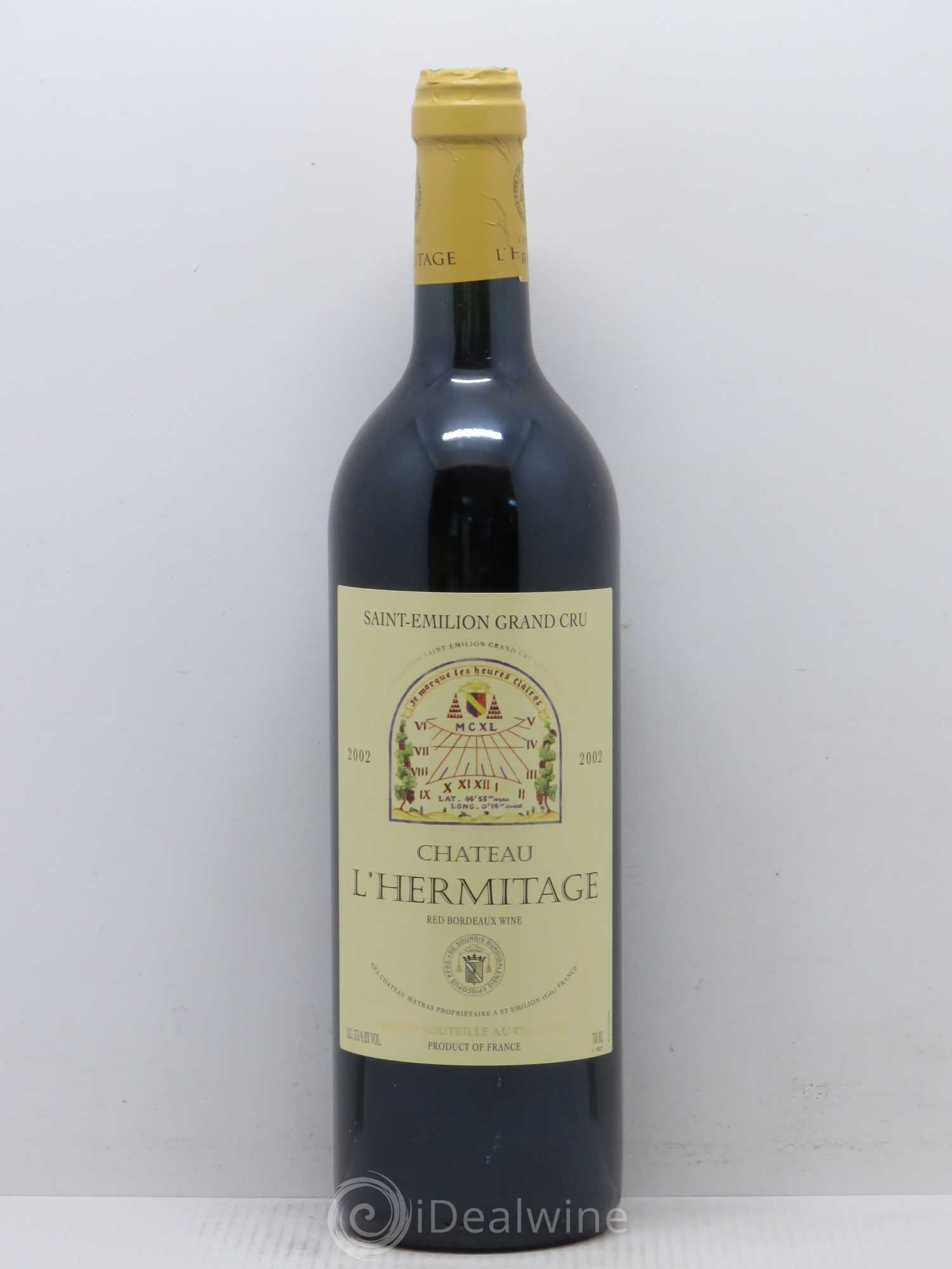 Château l' Hermitage (sans prix de réserve) 2002 - Lot de 1 bouteille - 0