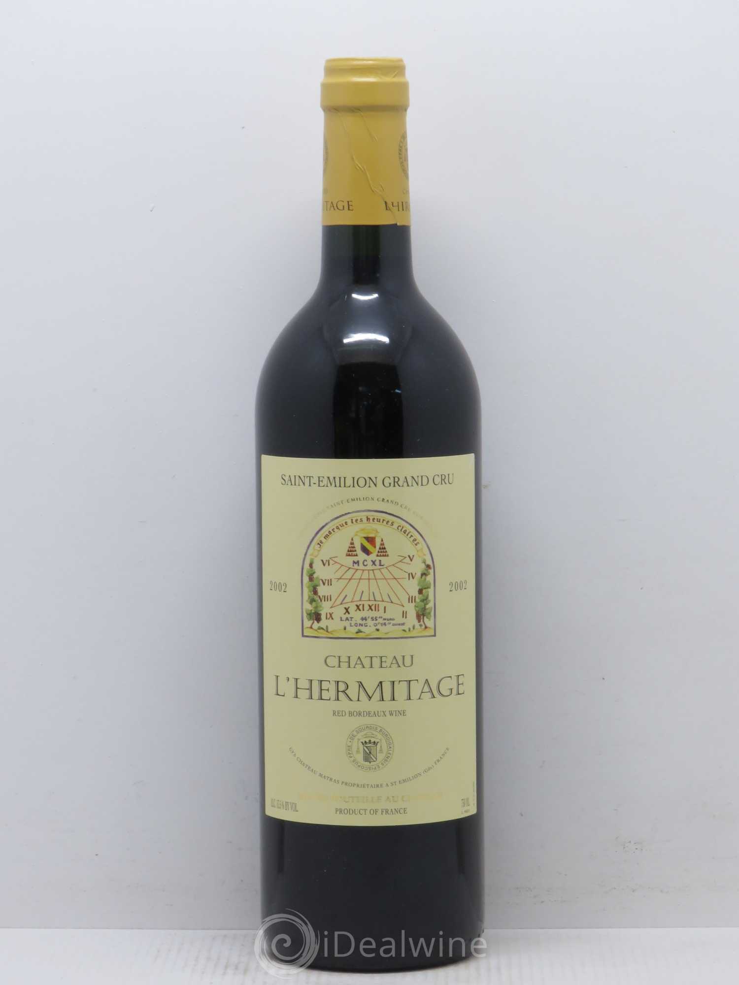 Château l' Hermitage (sans prix de réserve) 2002 - Lot de 1 bouteille - 0