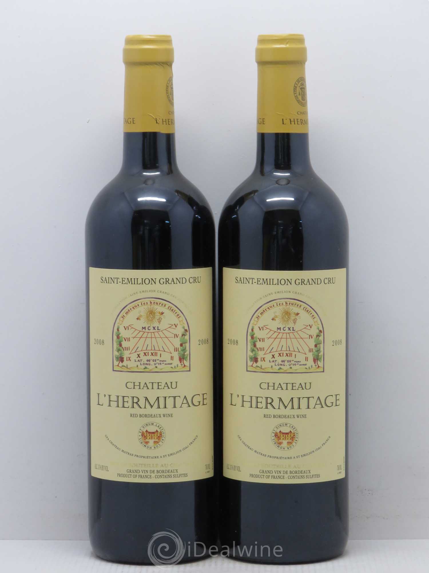 Château l' Hermitage 2008 - Lot de 2 bouteilles - 0
