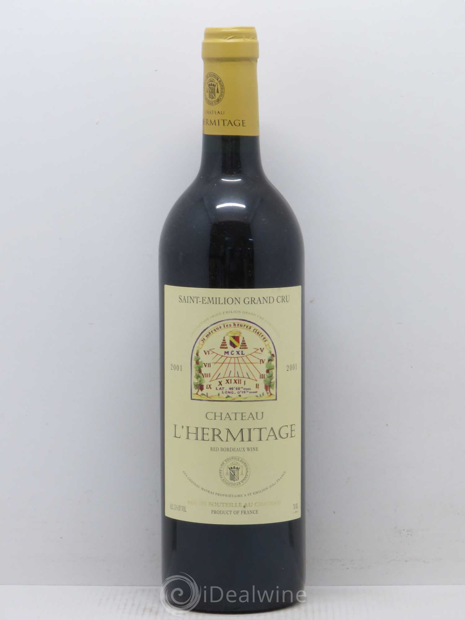 Château l' Hermitage (sans prix de réserve) 2001 - Lot de 1 bouteille - 0