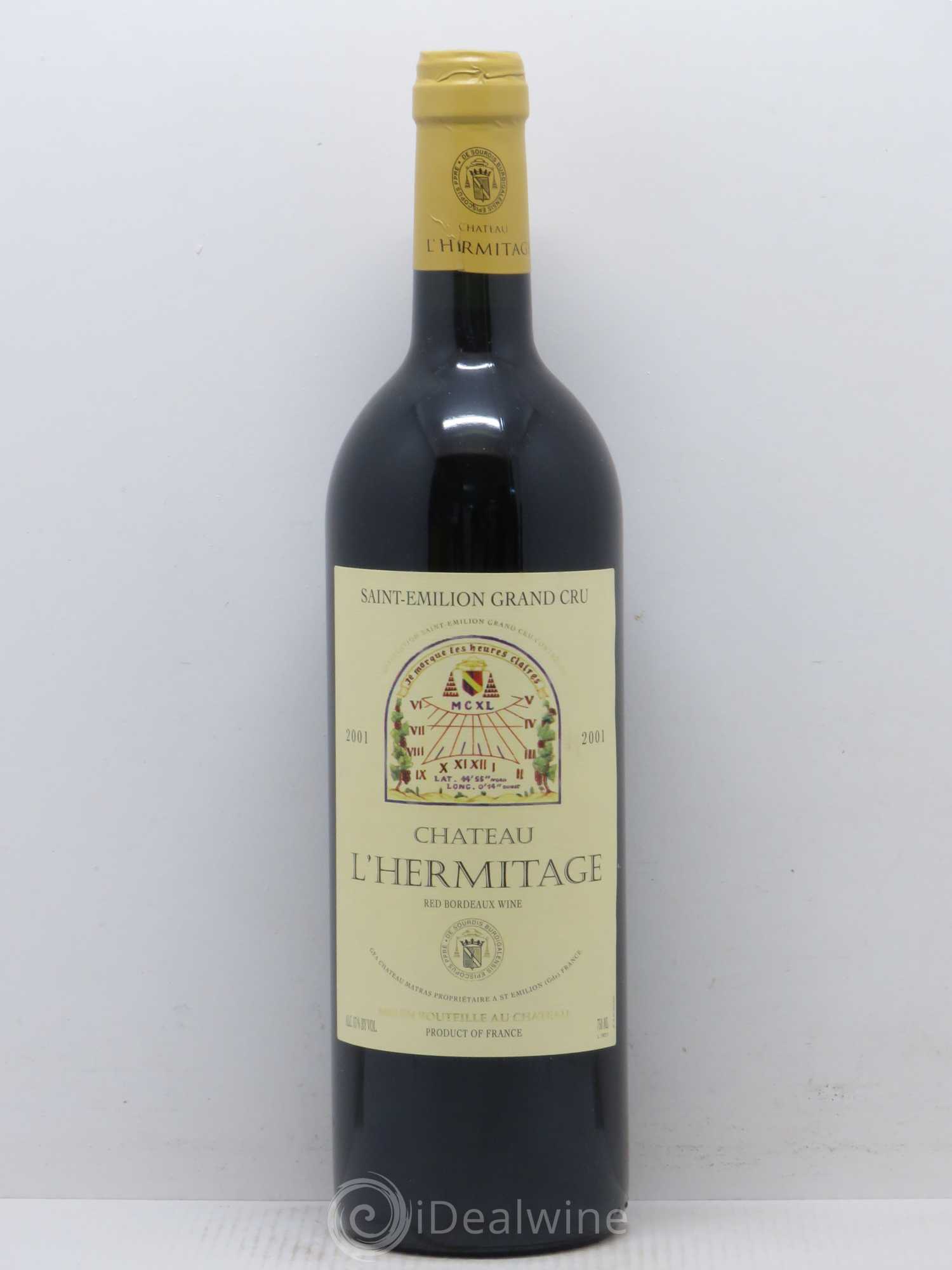 Château l' Hermitage 2001 - Lot de 1 bouteille - 0