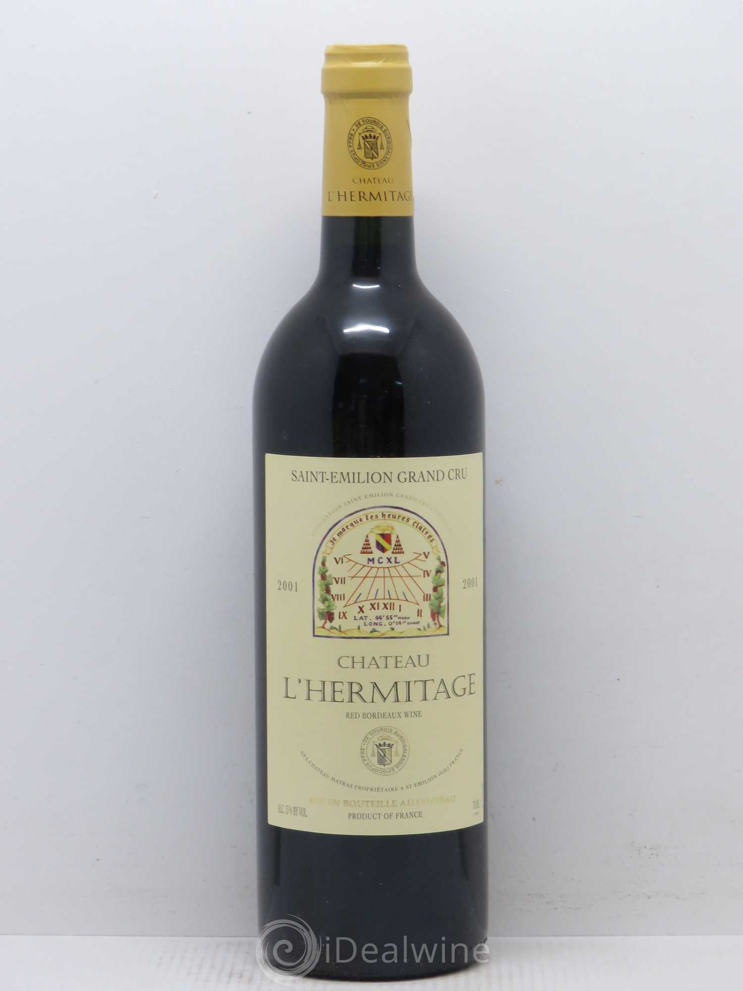 Château l' Hermitage 2001 - Lot de 1 bouteille - 0