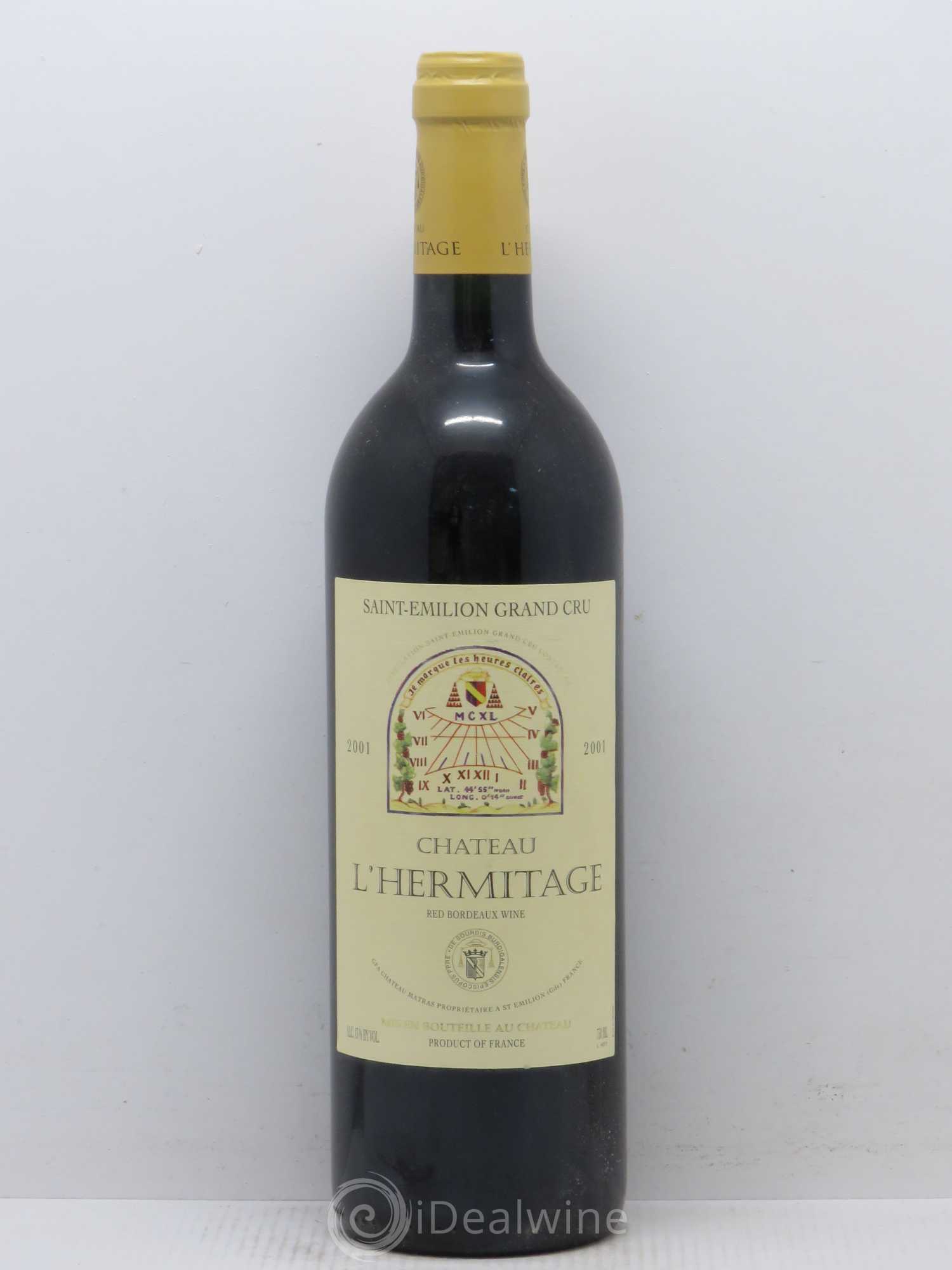 Château l' Hermitage 2001 - Lot de 1 bouteille - 0