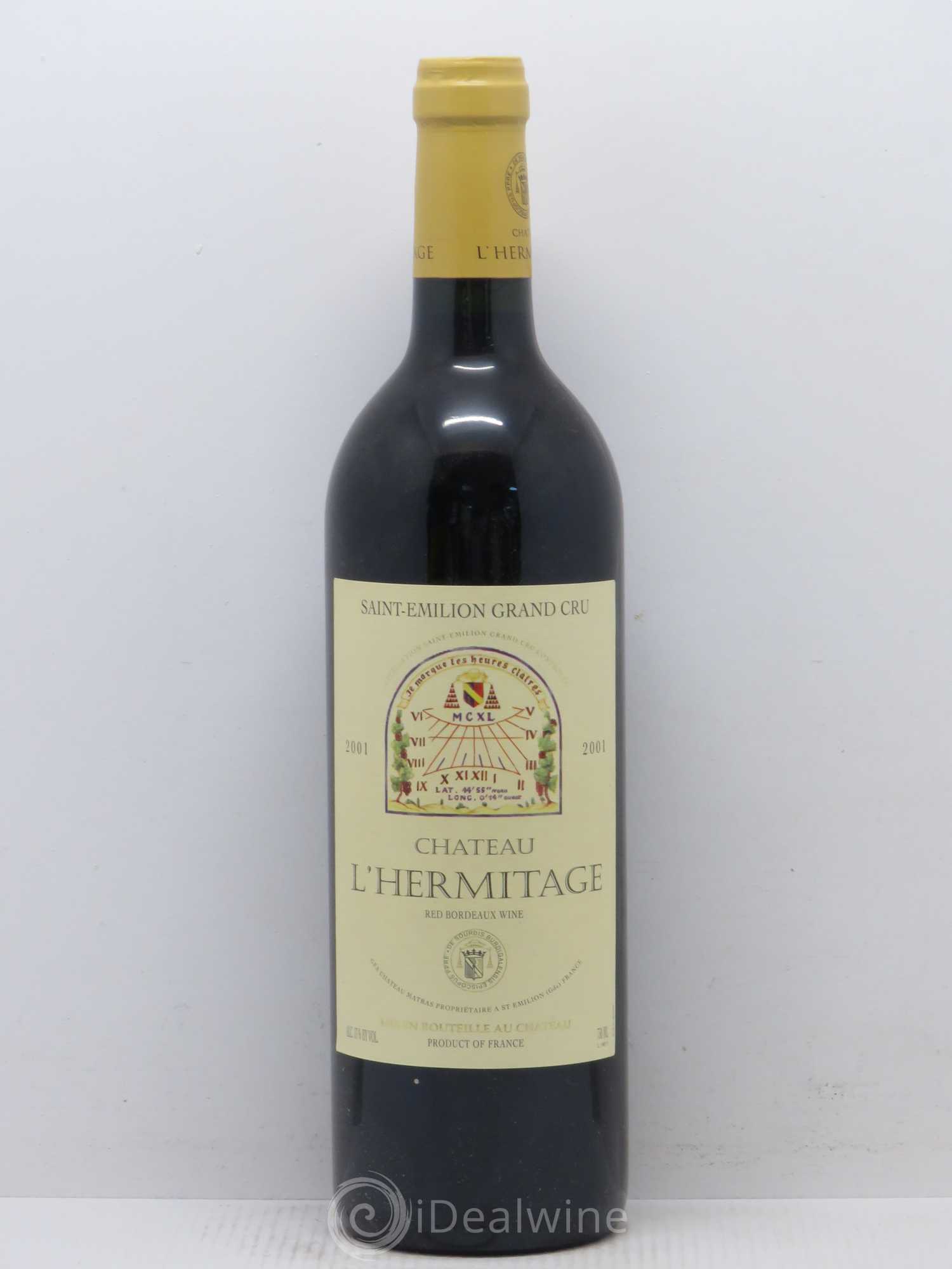 Château l' Hermitage 2001 - Lot de 1 bouteille - 0