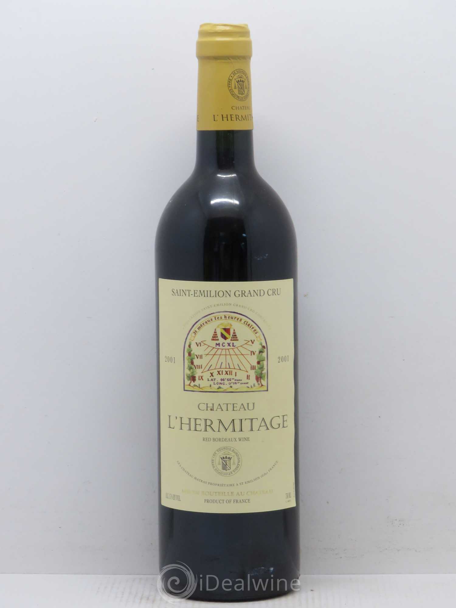 Château l' Hermitage 2001 - Lot de 1 bouteille - 0