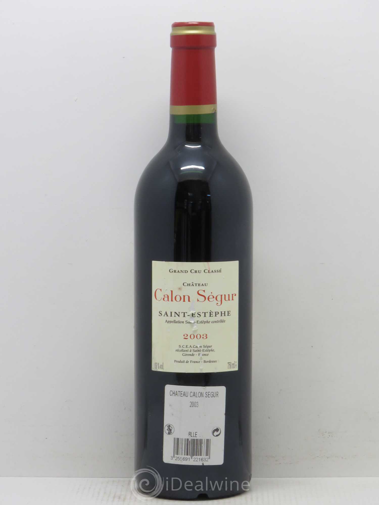 Château Calon Ségur 3ème Grand Cru Classé 2003 - Lot de 1 bouteille - 1