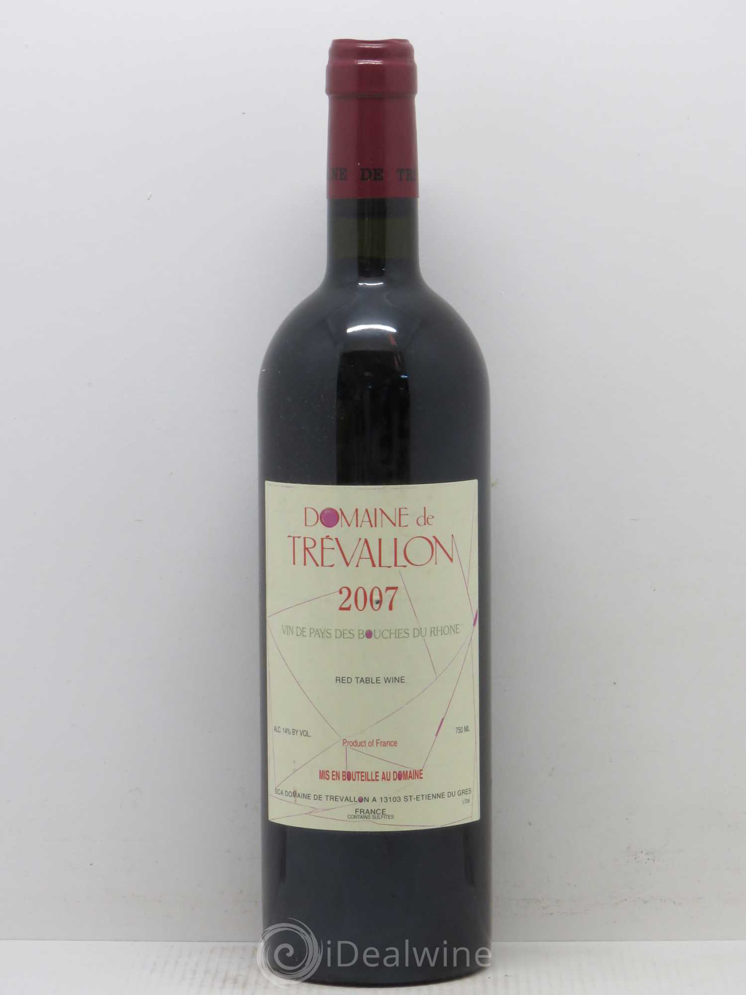 Coteaux d'Aix-en-Provence Trévallon (Domaine de) Eloi Dürrbach 2007 - Lot de 1 bouteille - 0