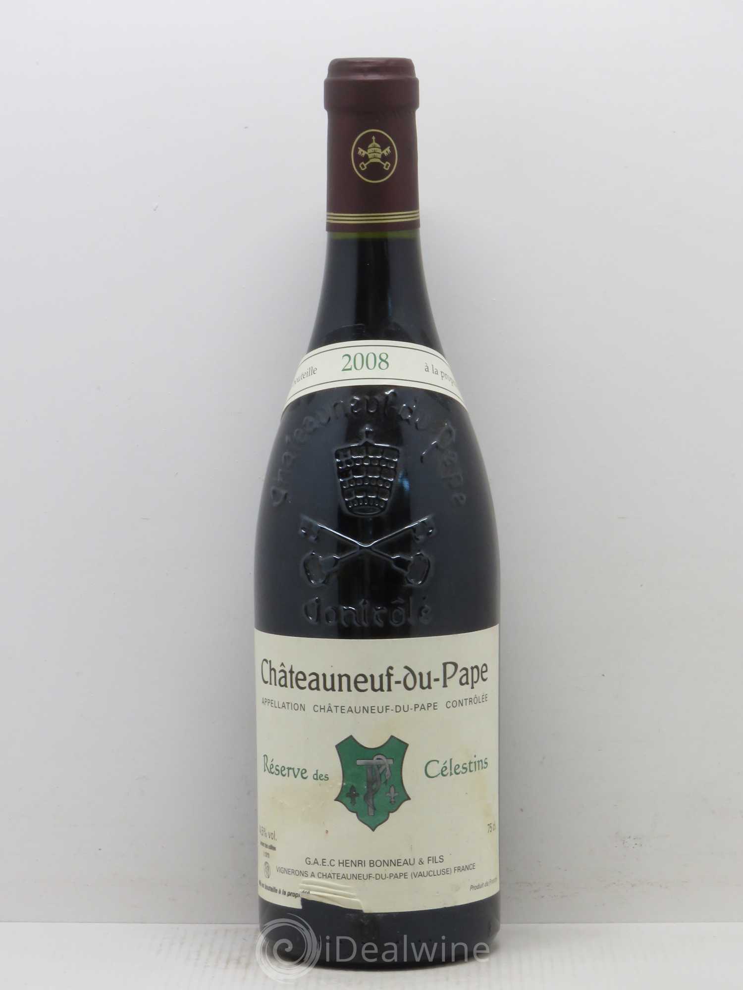 Châteauneuf-du-Pape Réserve des Célestins Henri Bonneau & Fils 2008 - Lot de 1 bouteille - 0
