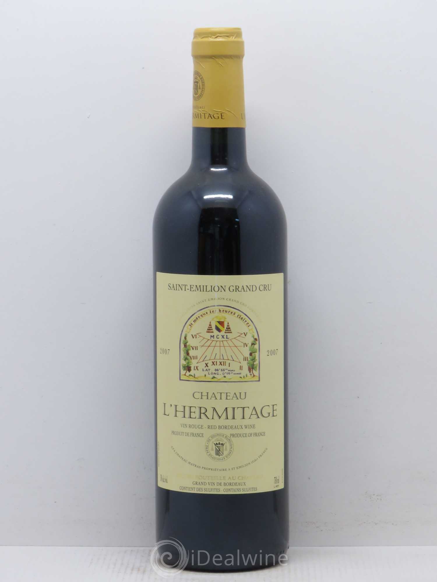 Château l' Hermitage 2007 - Lot de 1 bouteille - 0