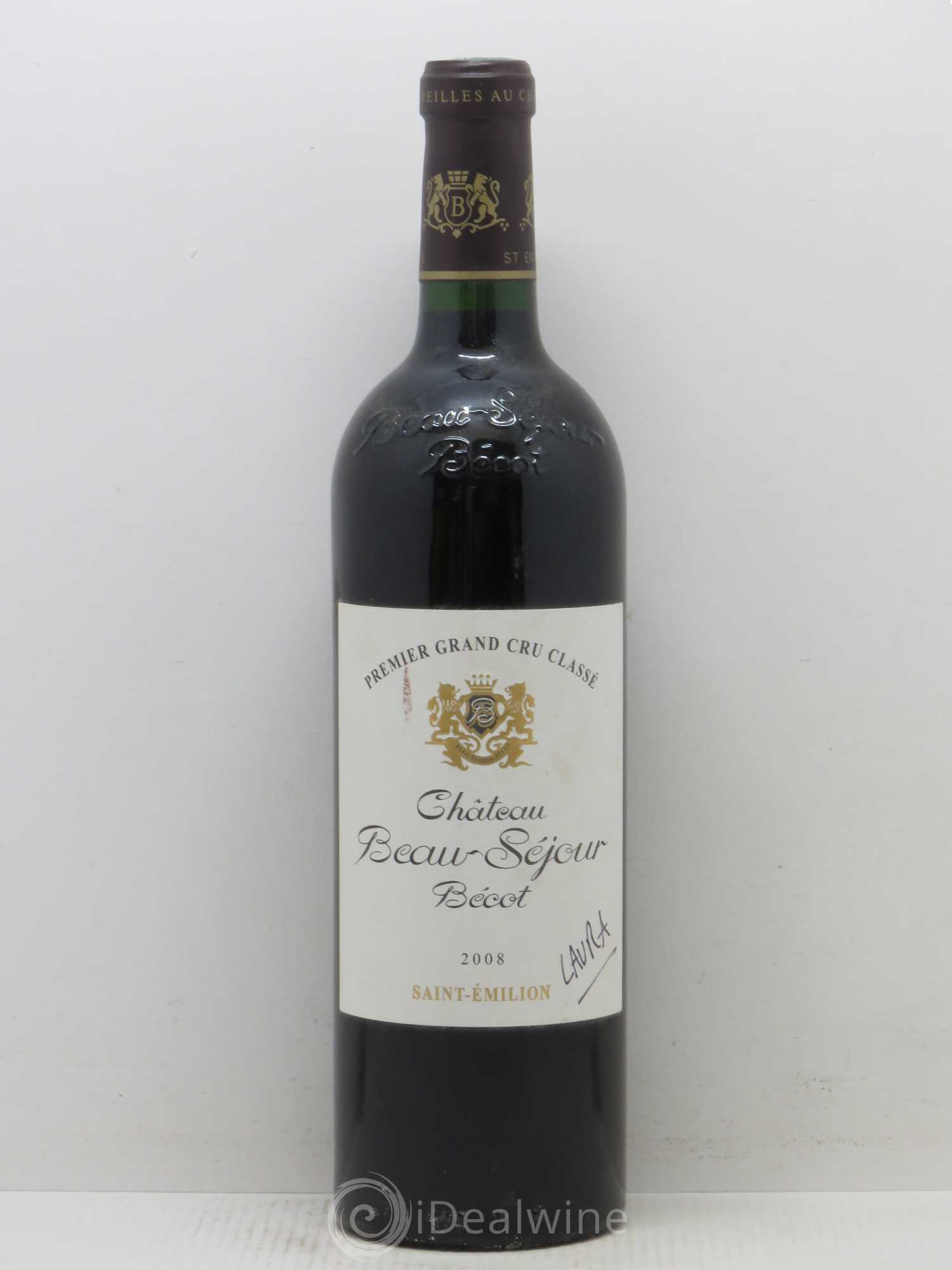 Château Beau-Séjour Bécot 1er Grand Cru Classé B 2008 - Lot de 1 bouteille - 0