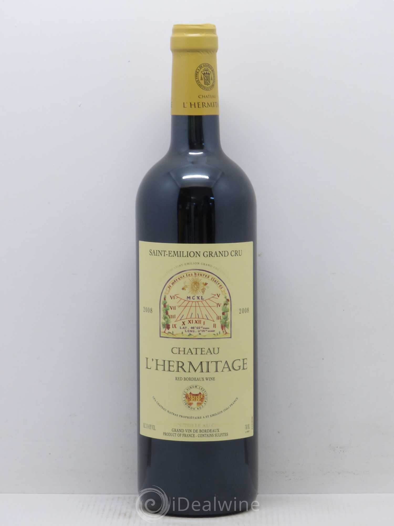 Château l' Hermitage (sans prix de réserve) 2008 - Lot de 1 bouteille - 0