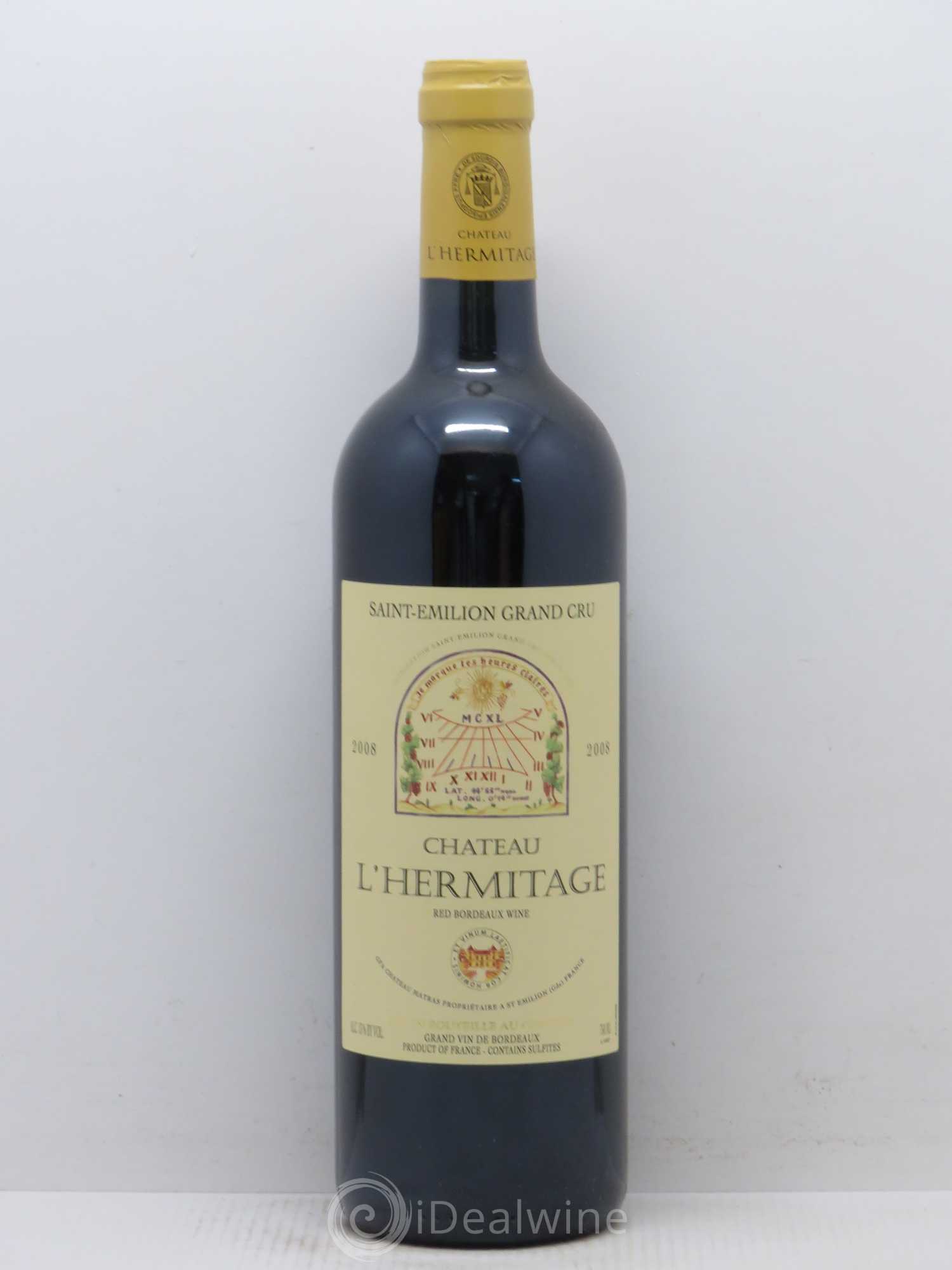 Château l' Hermitage (sans prix de réserve) 2008 - Lot de 1 bouteille - 0