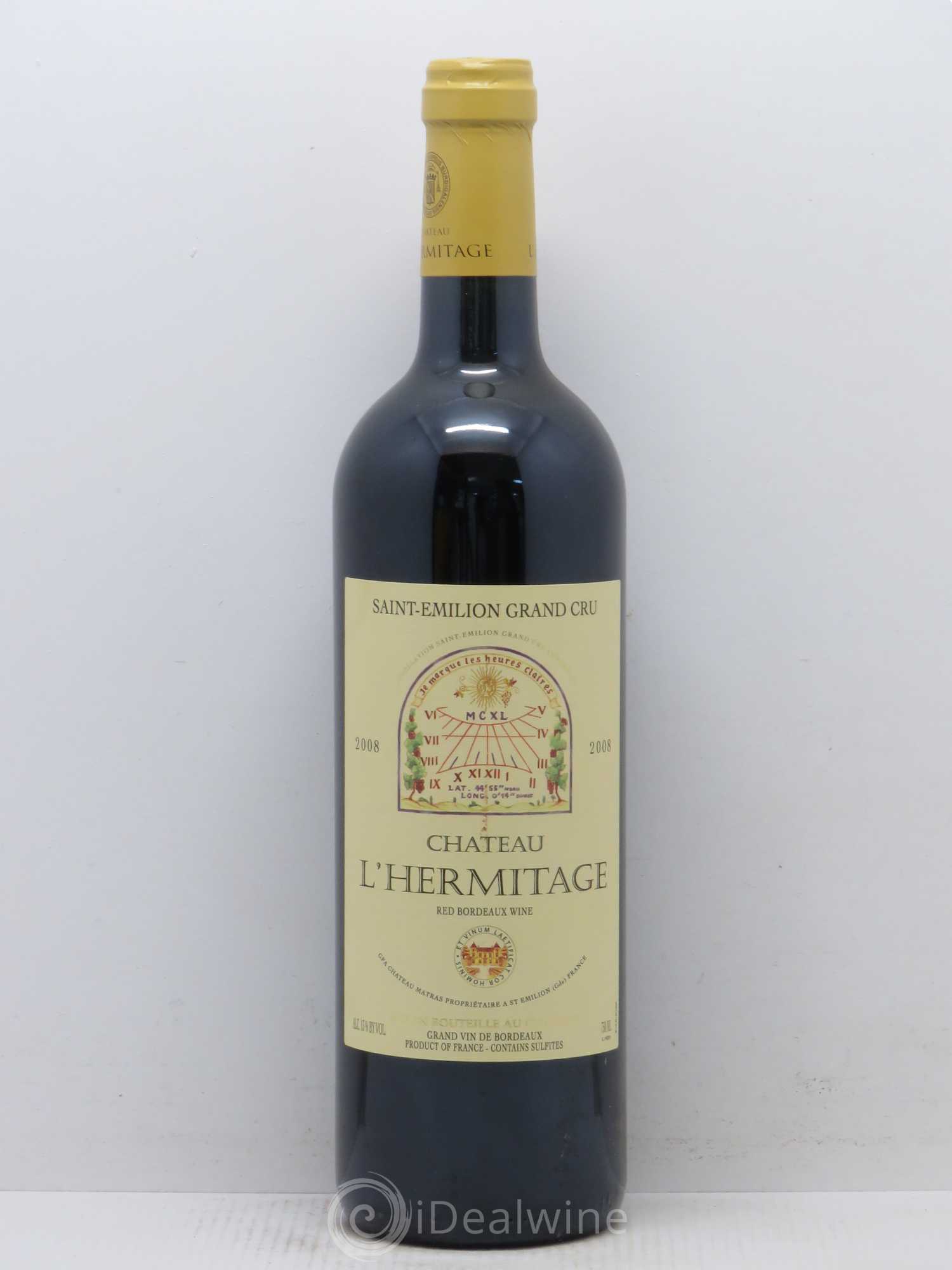 Château l' Hermitage (sans prix de réserve) 2008 - Lot de 1 bouteille - 0