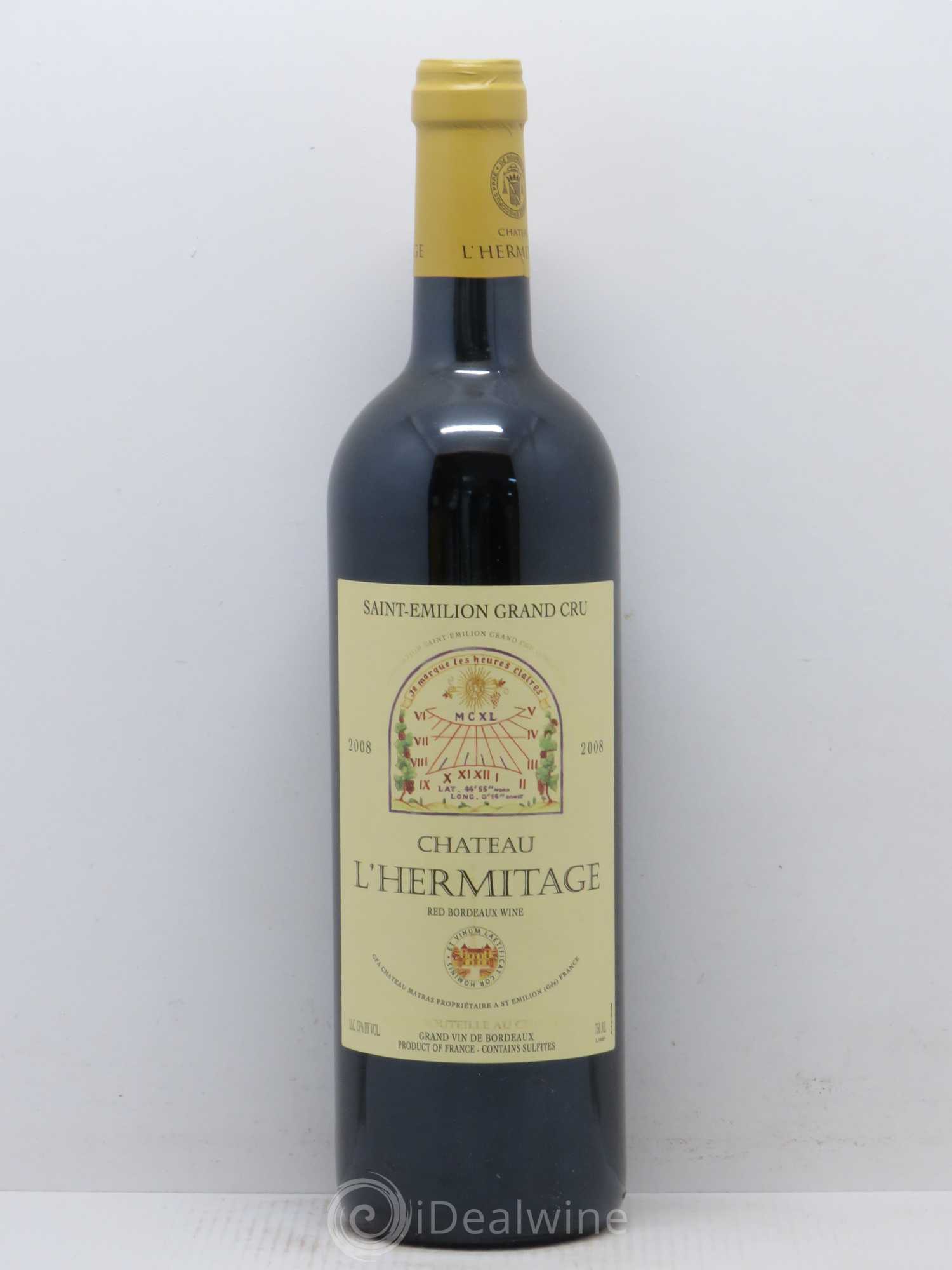 Château l' Hermitage (sans prix de réserve) 2008 - Lot de 1 bouteille - 0