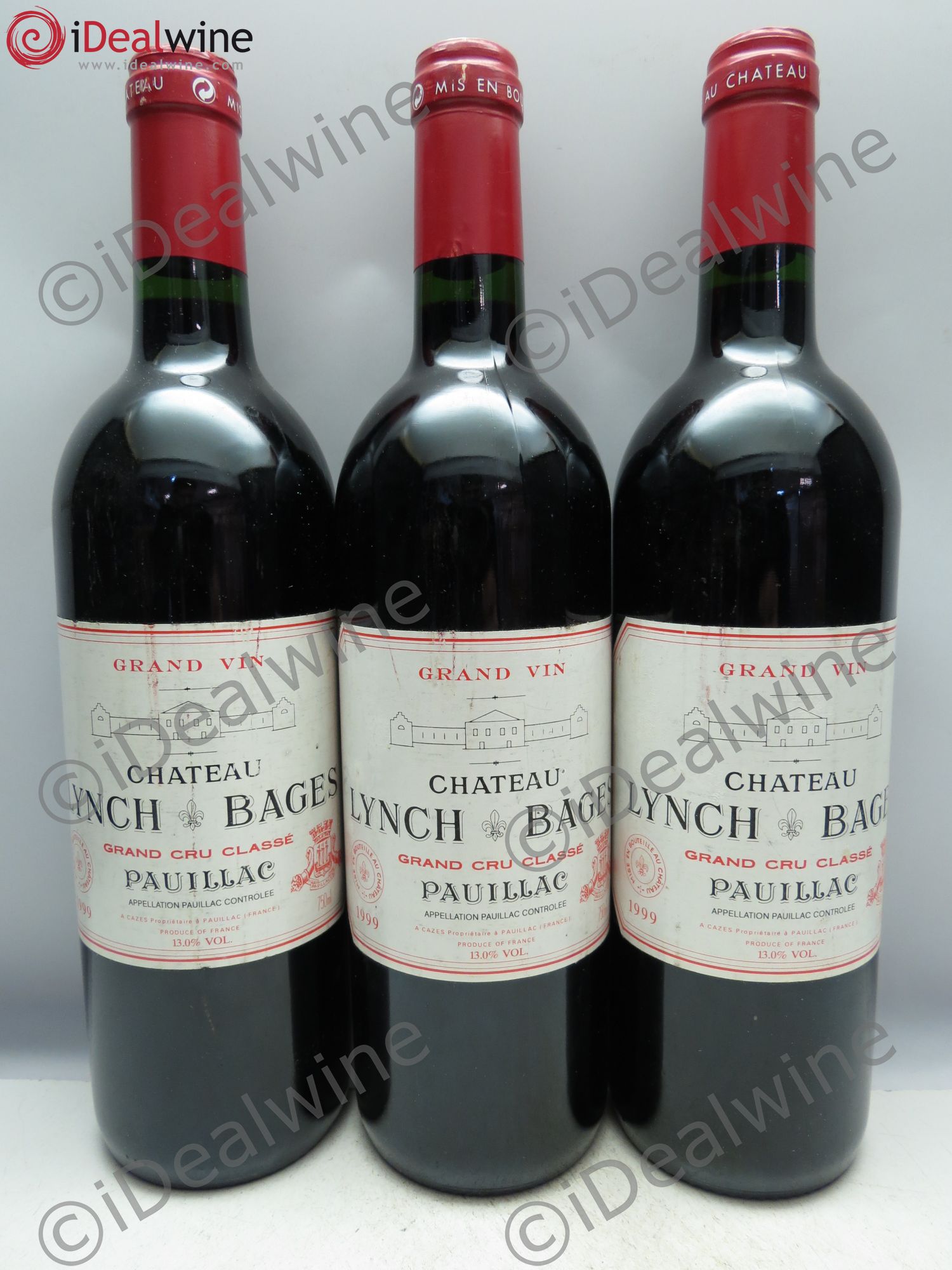 Château Lynch Bages 5ème Grand Cru Classé 1999 - Lot de 3 bouteilles - 0