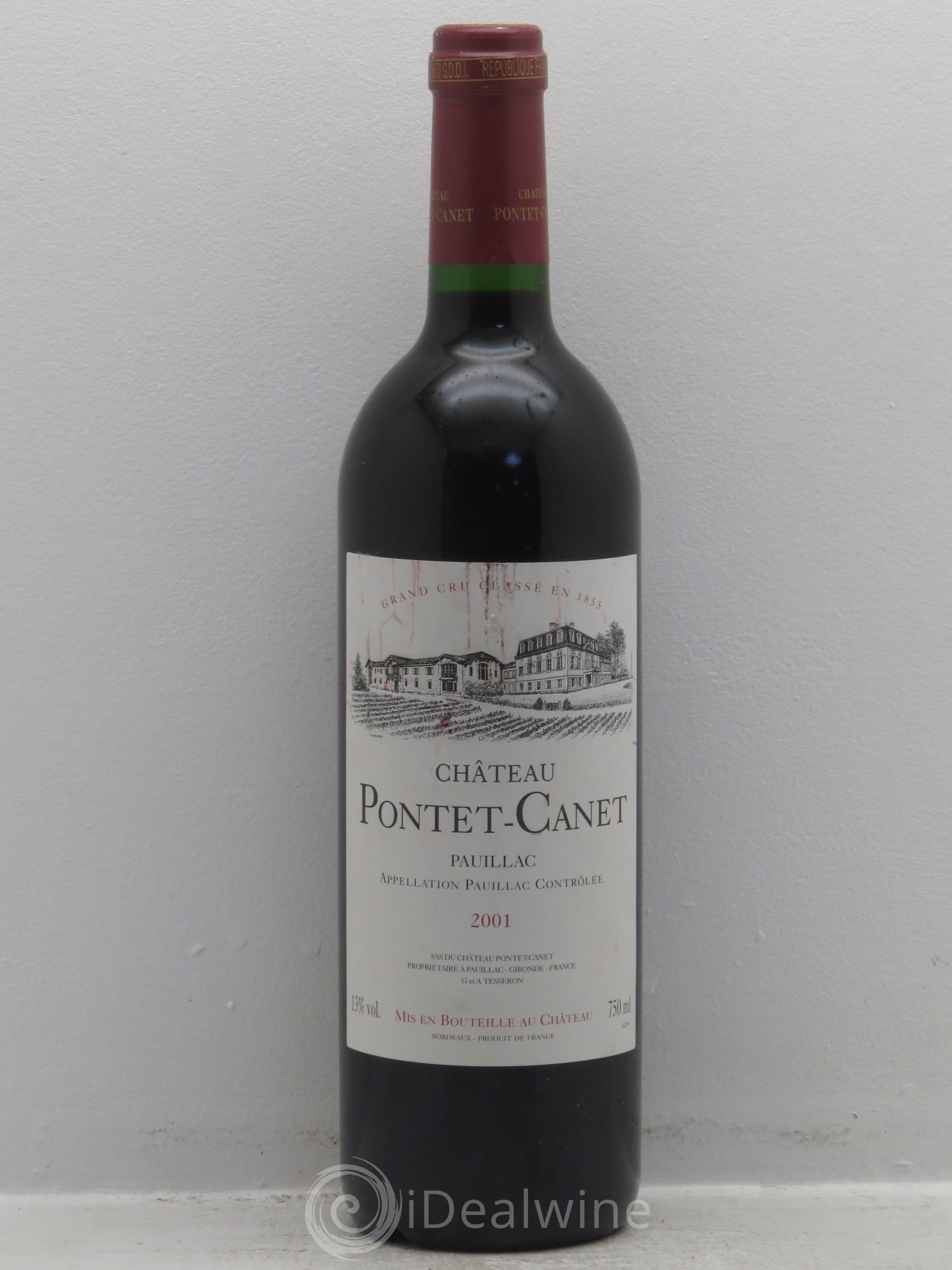 Château Pontet Canet 5ème Grand Cru Classé 2001 - Lot de 1 bouteille - 0