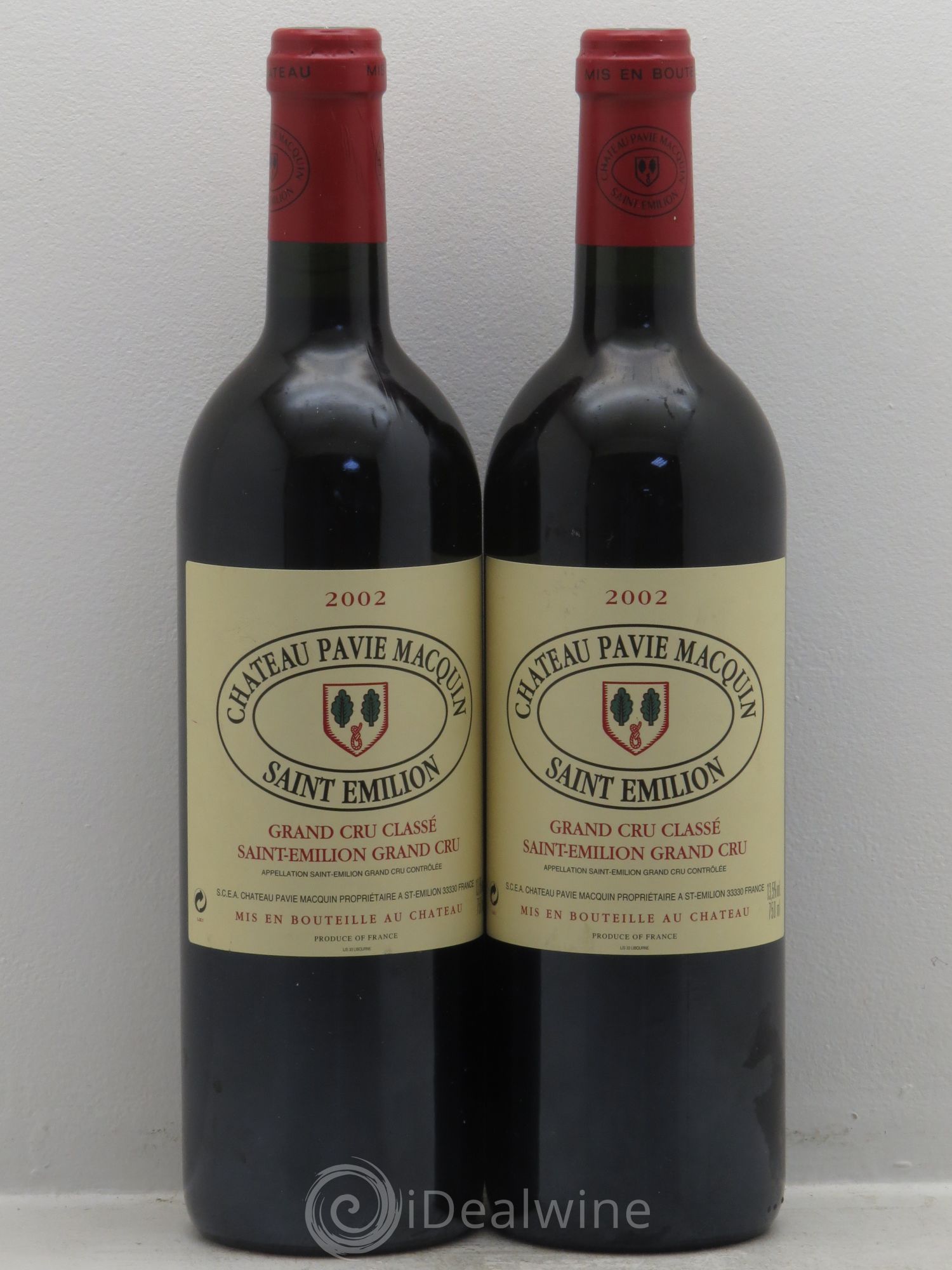 Château Pavie Macquin 1er Grand Cru Classé B 2002 - Lot de 2 bouteilles - 0