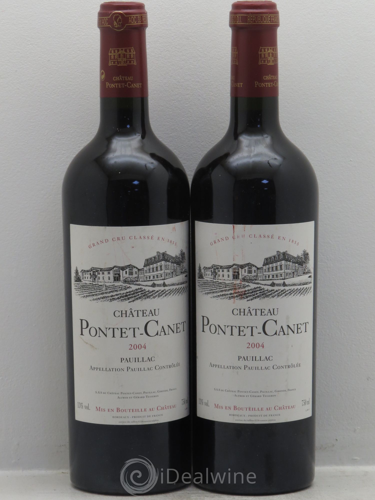Château Pontet Canet 5ème Grand Cru Classé 2004 - Lot de 2 bouteilles - 0