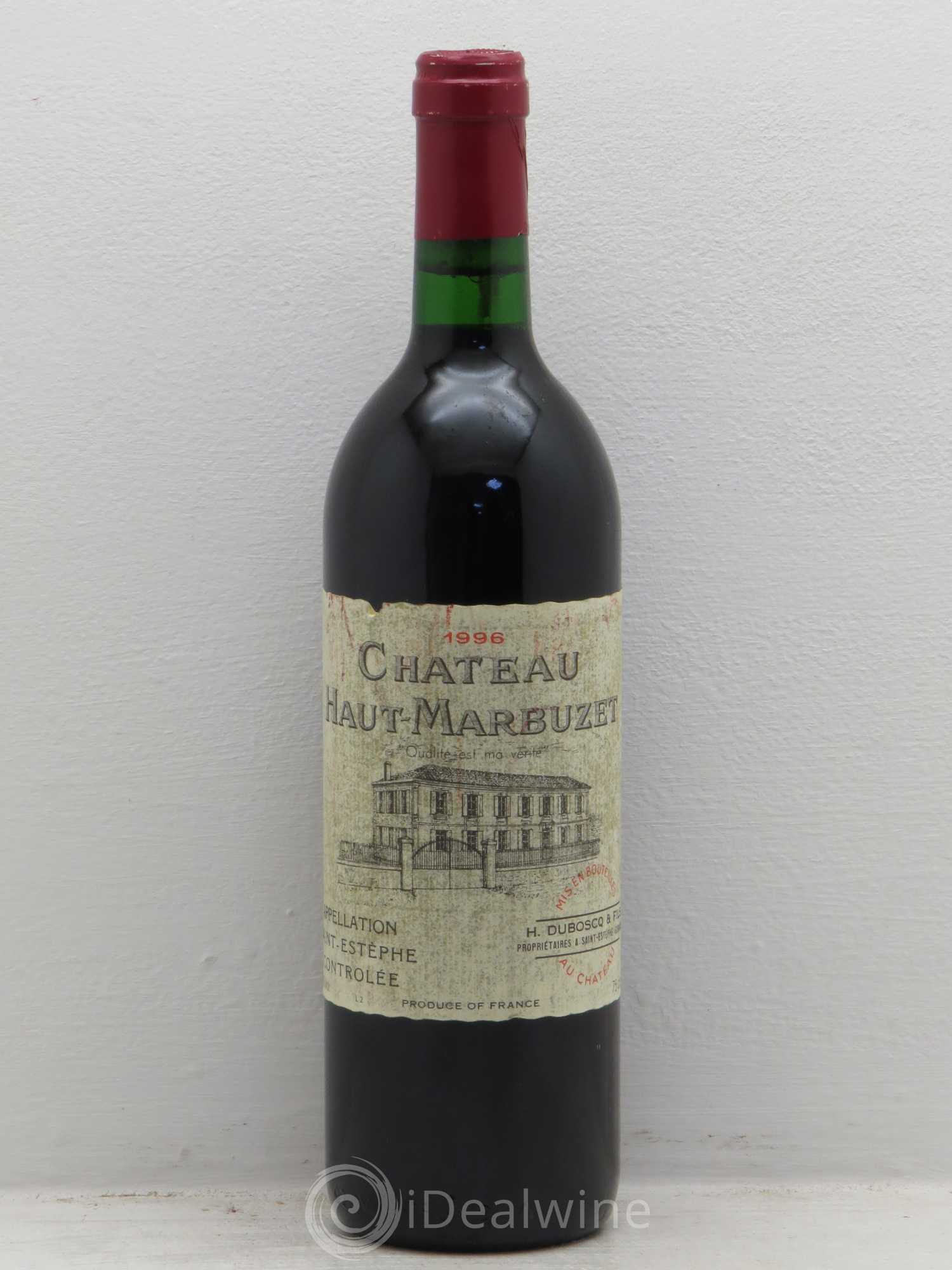 Château Haut Marbuzet 1996 - Lot de 1 bouteille - 0