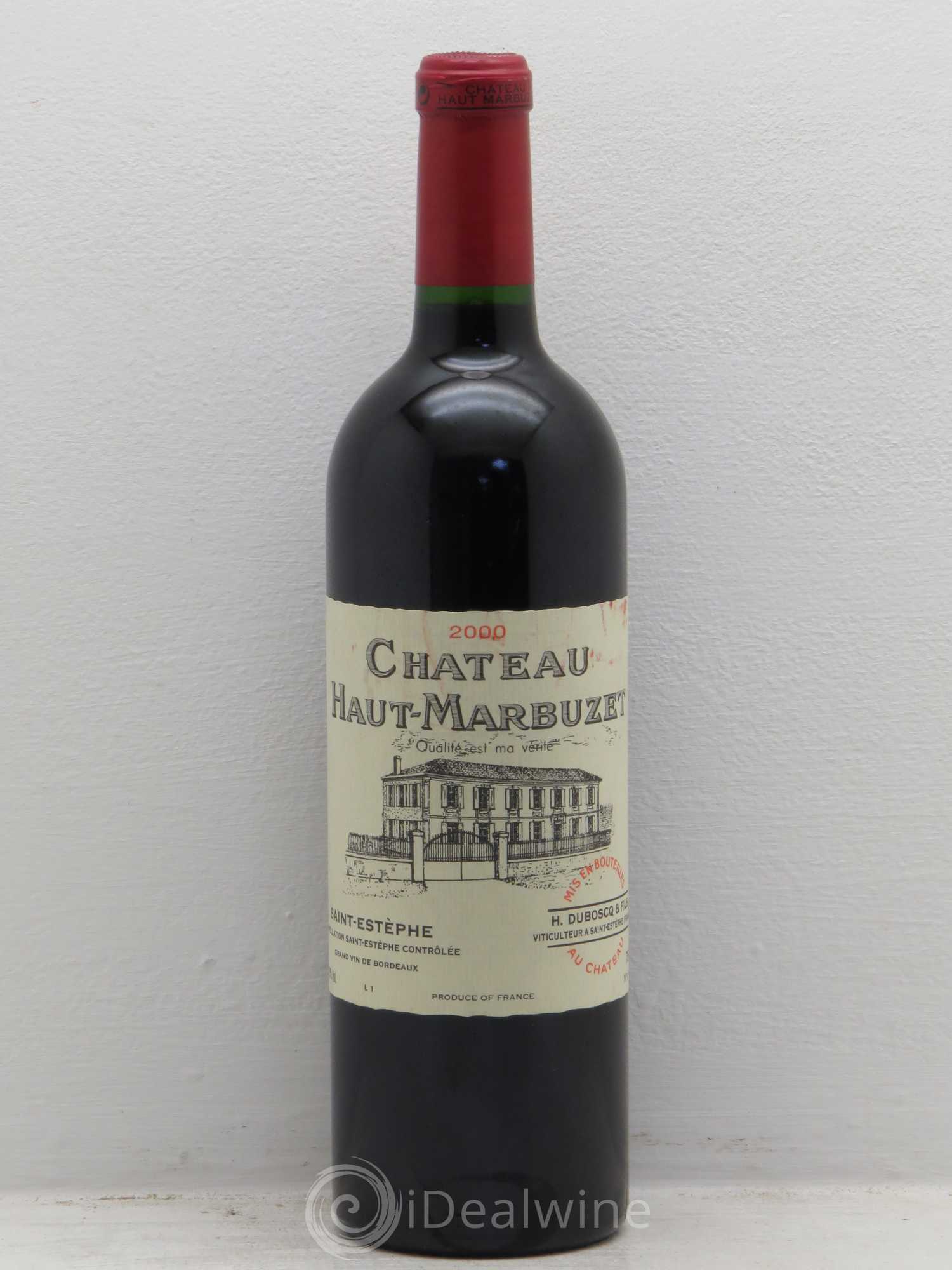 Château Haut Marbuzet 2000 - Lot de 1 bouteille - 0