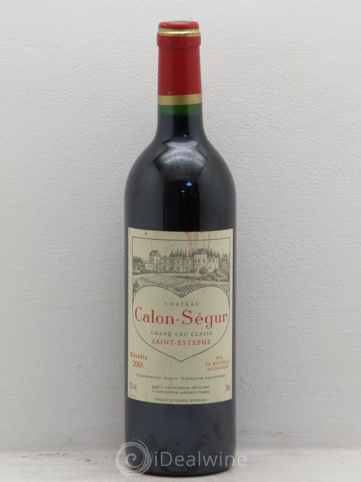 Château Calon Ségur 3ème Grand Cru Classé 2001 - Lot de 1 bouteille - 0