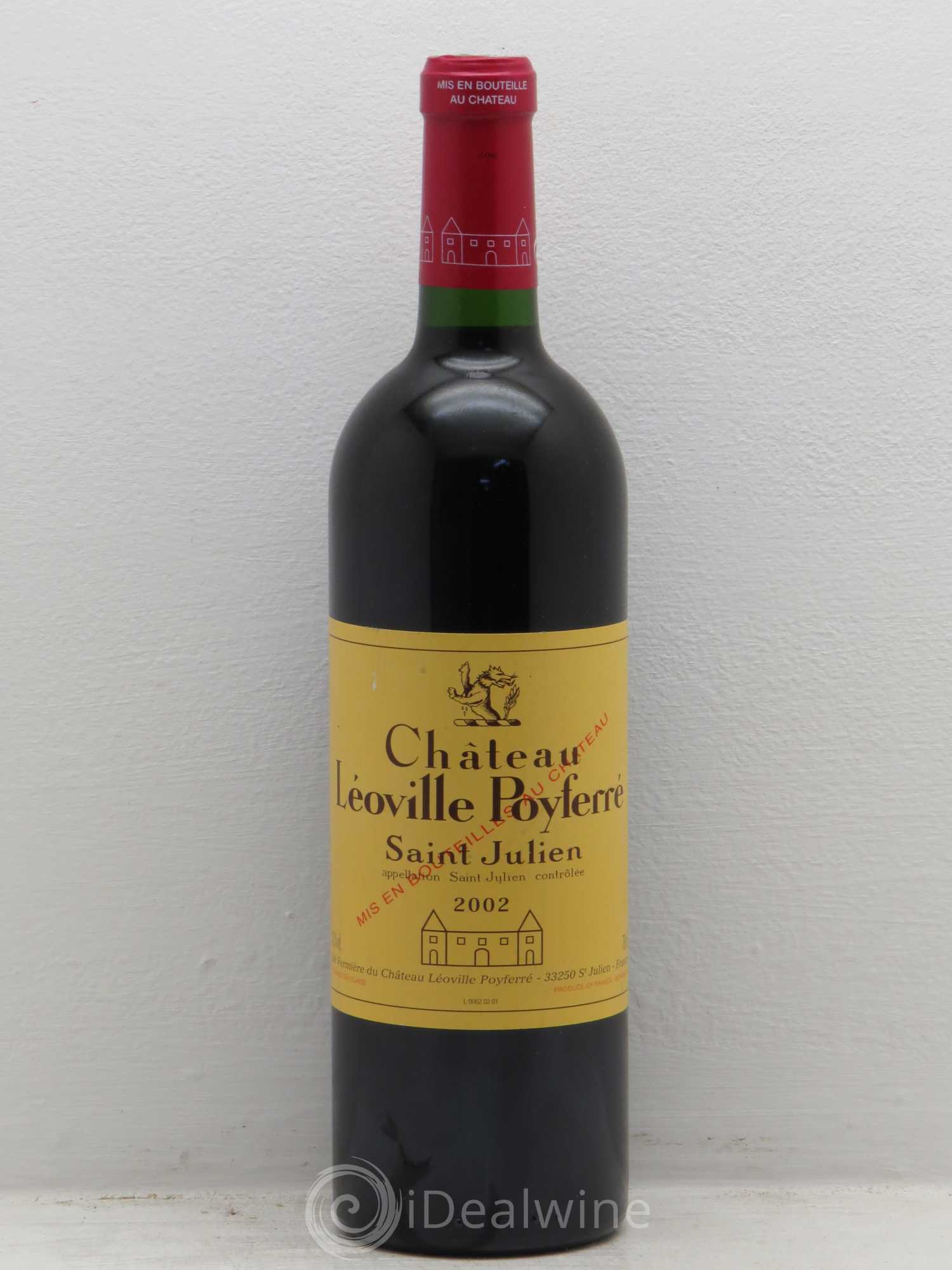 Château Léoville Poyferré 2ème Grand Cru Classé 2002 - Lot de 1 bouteille - 0