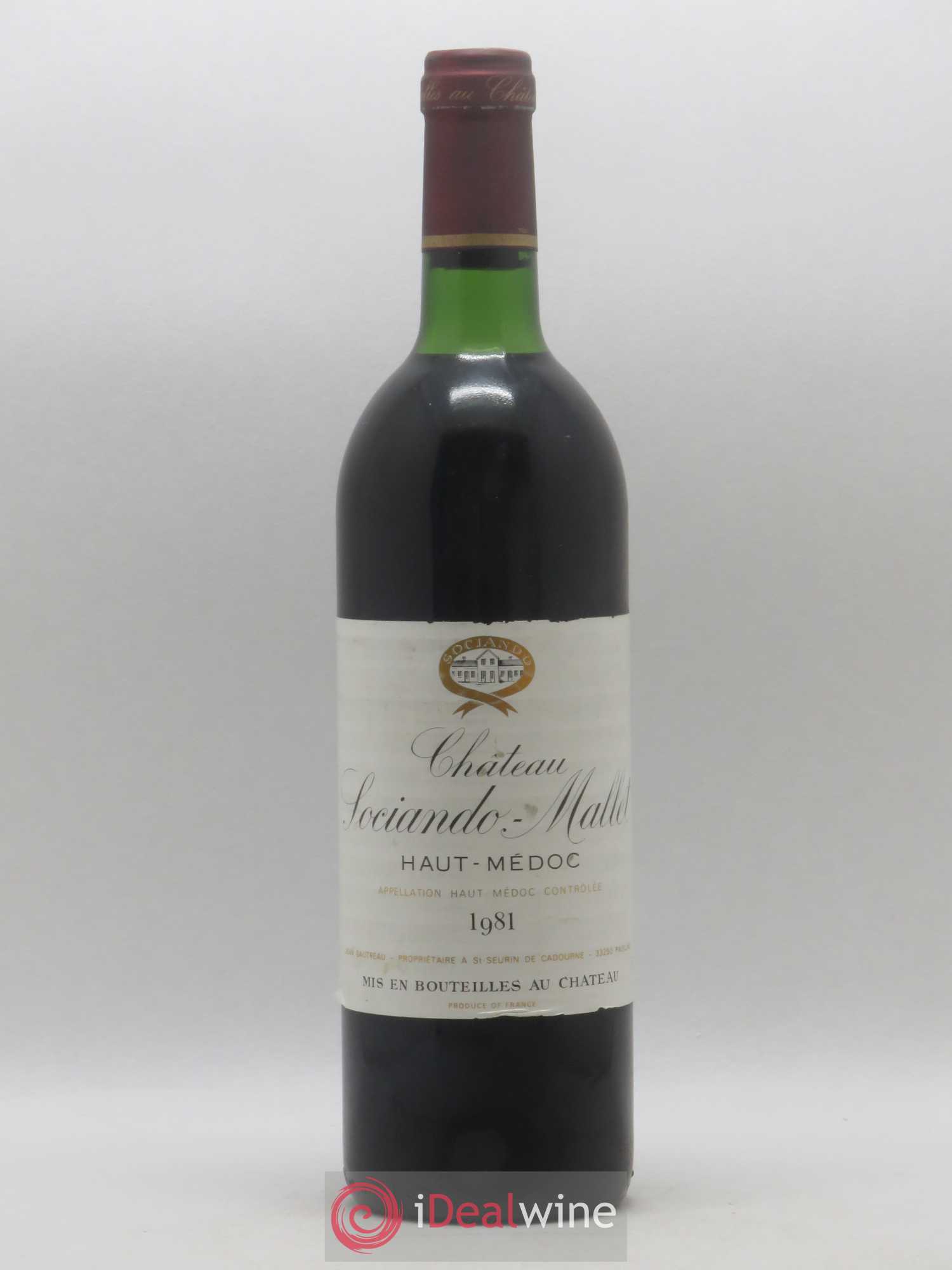 Château Sociando Mallet 1981 - Lot de 1 bouteille - 0