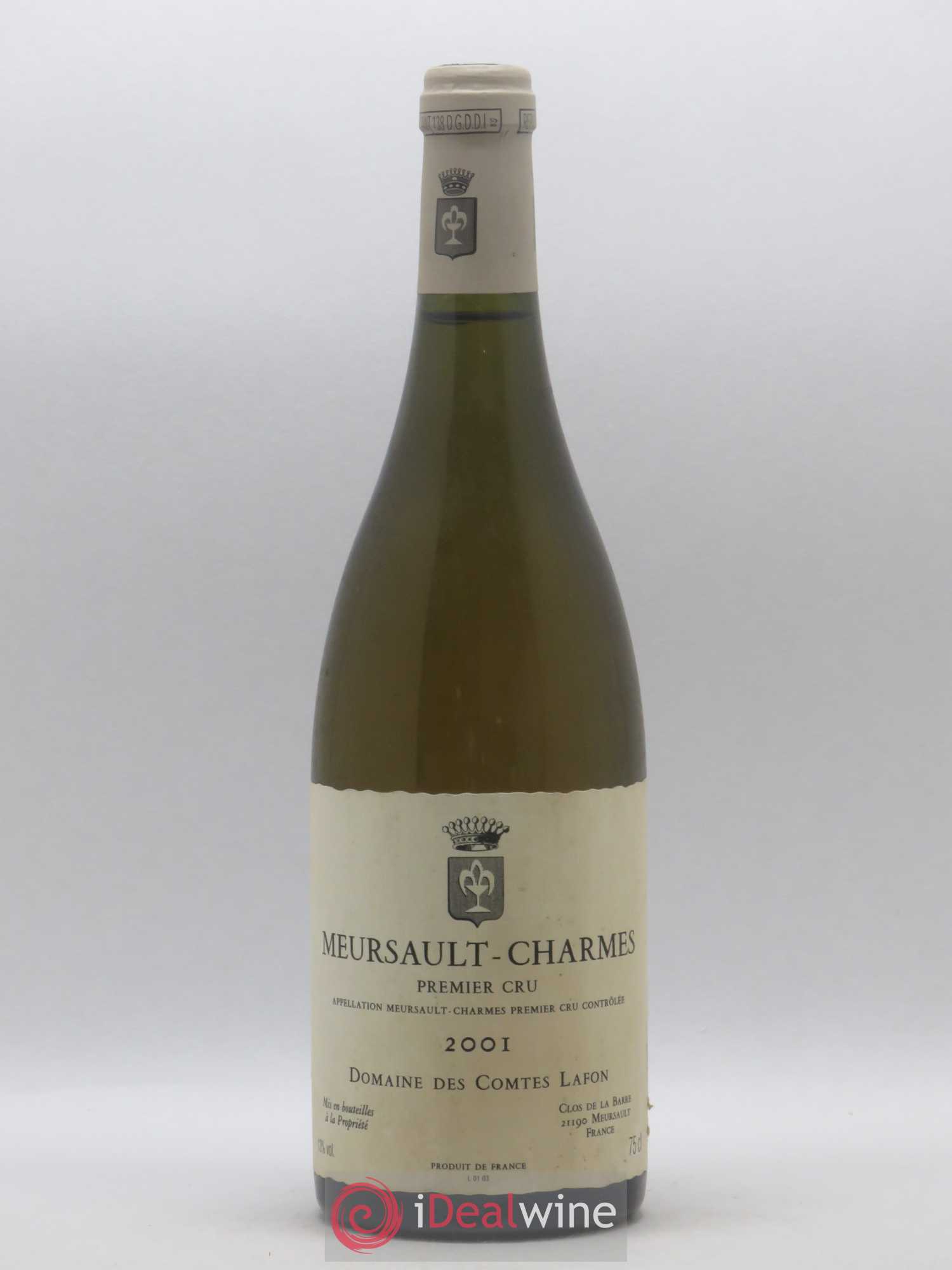 Meursault 1er Cru Charmes Comtes Lafon (Domaine des) 2001 - Lot de 1 bouteille - 0