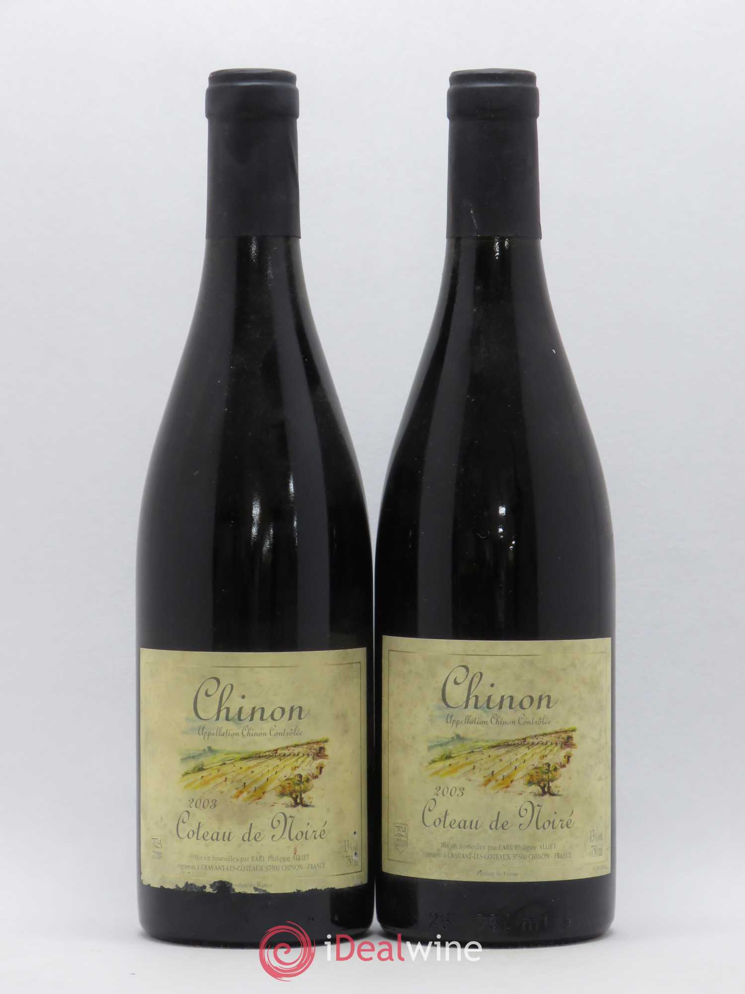 Chinon Coteau de Noiré Philippe Alliet 2003 - Lot de 2 bouteilles - 0
